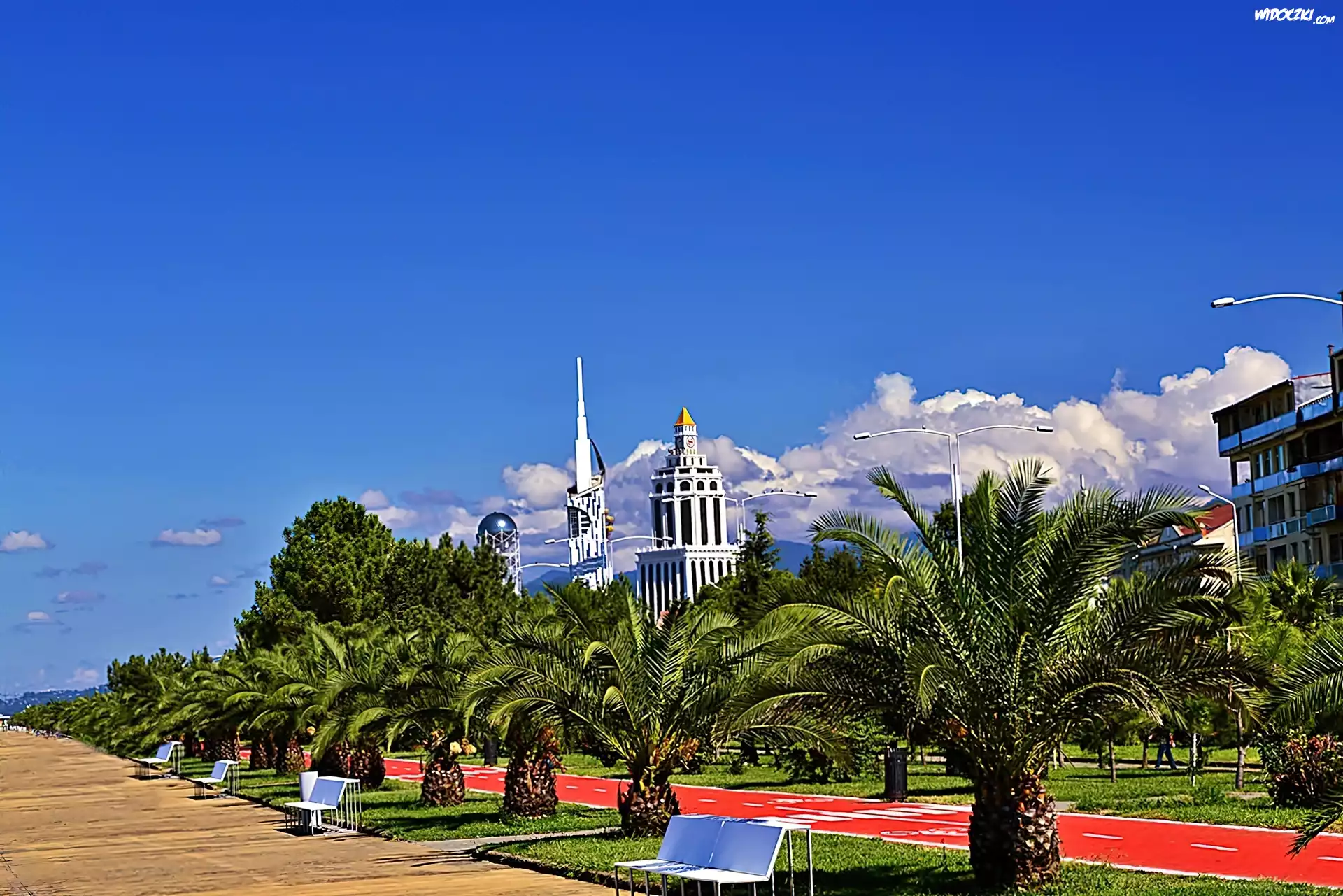 Batumi, Park, Palmy, Pałac