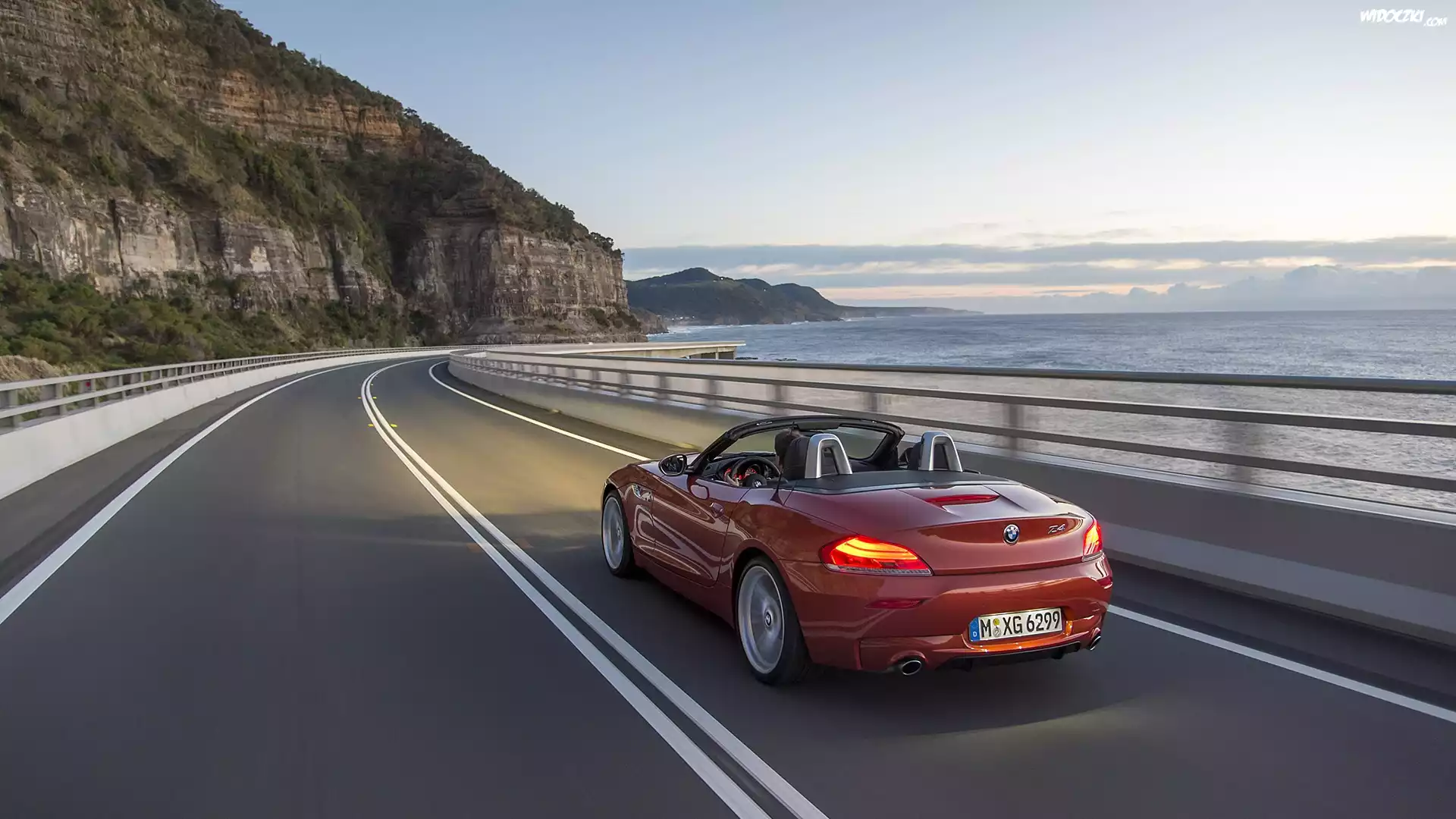 Bmw Z4, Droga, Morze, Skały