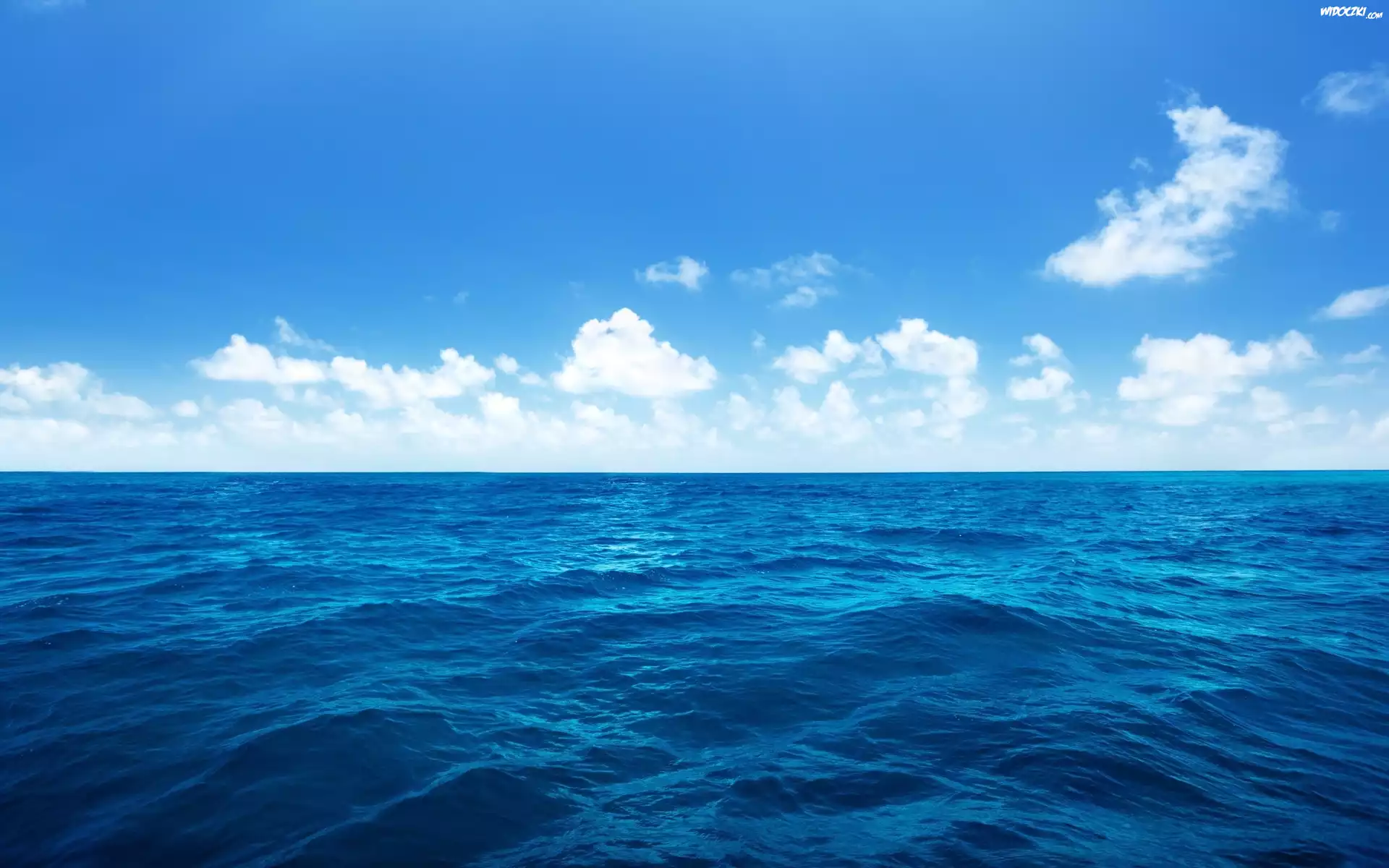 Ocean, Chmury, Niebo