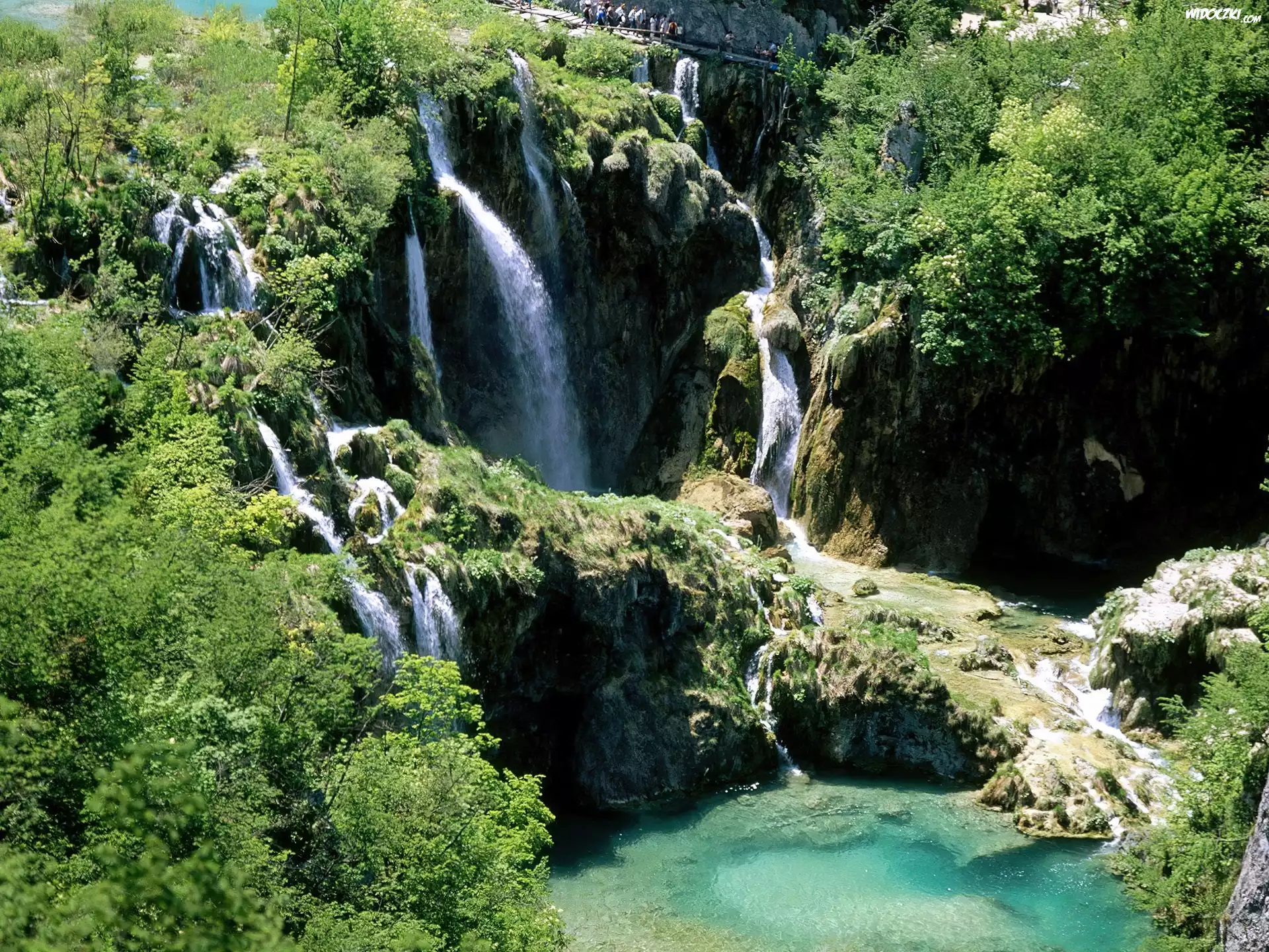 Chorwacja, Park, Narodowy, Wodospad