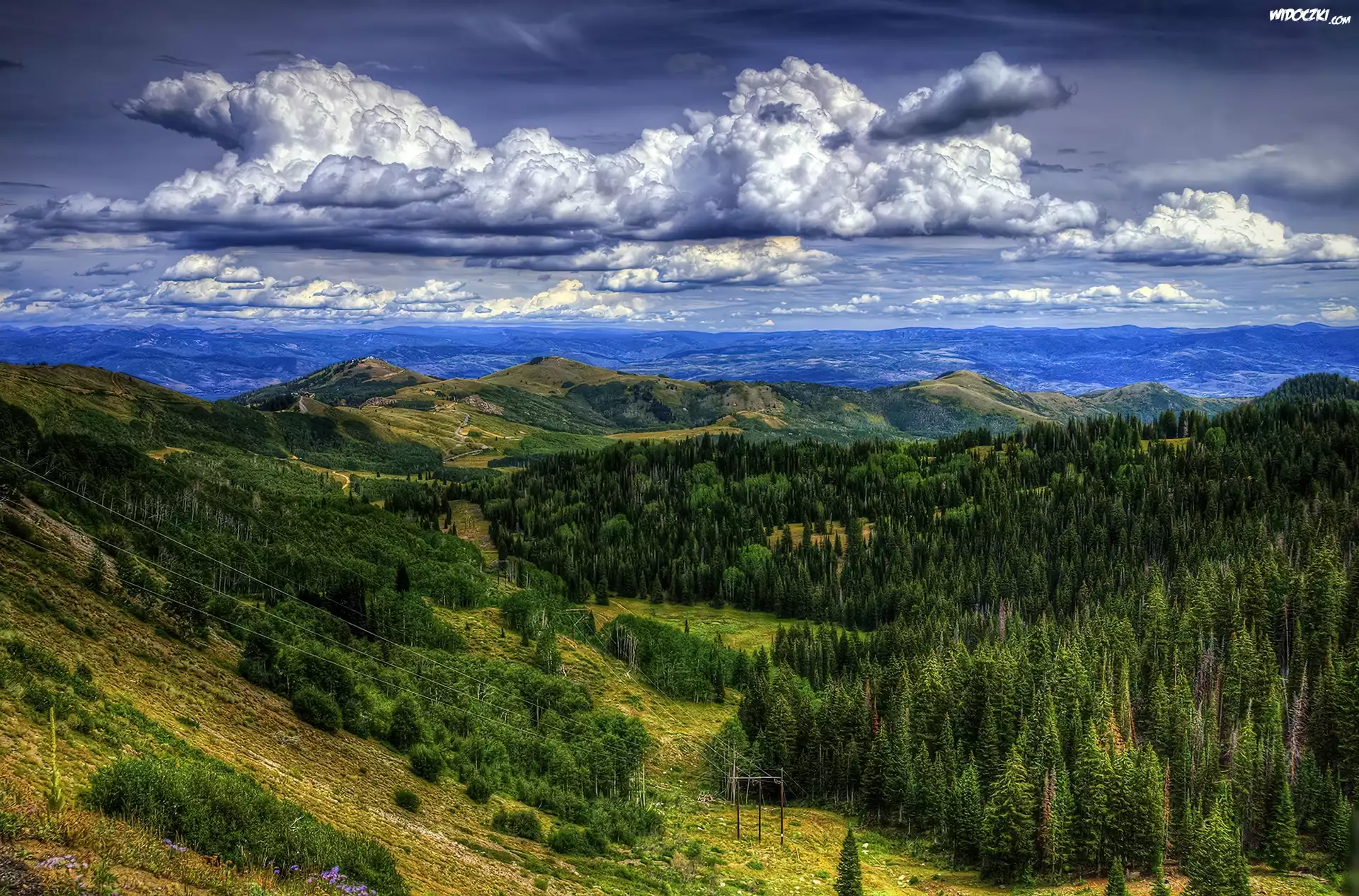 Ciemne, Chmury, Góry, Lasy