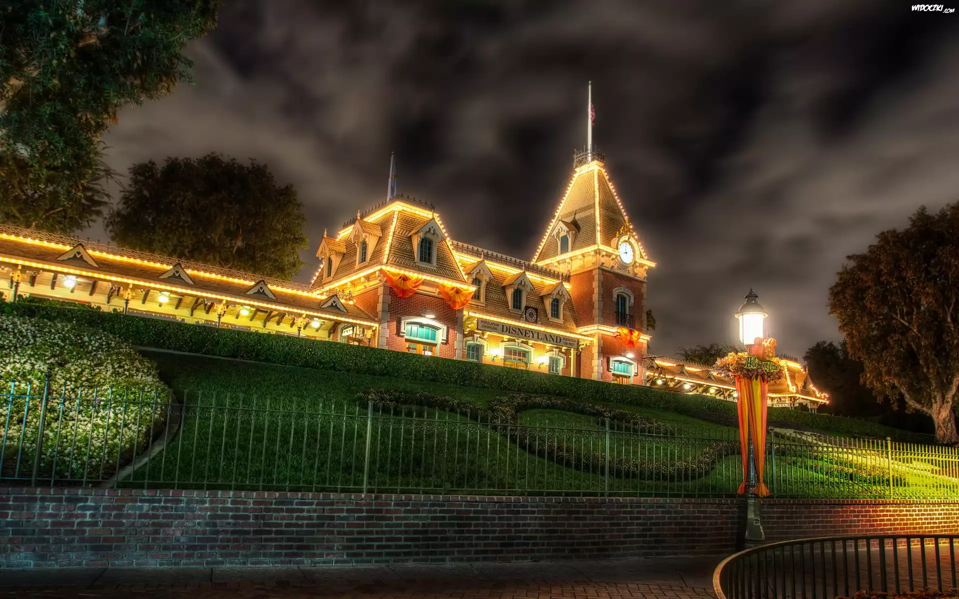 Disneyland, Ogród, Chmury, Kalifornia