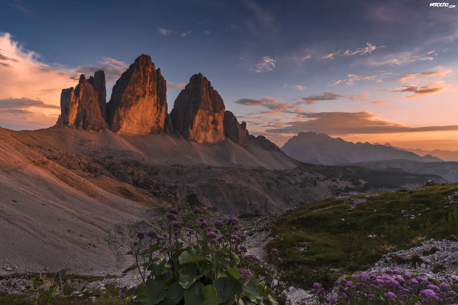 Włochy, Dolomity, Góry, Masyw, Tre Cime di Lavaredo