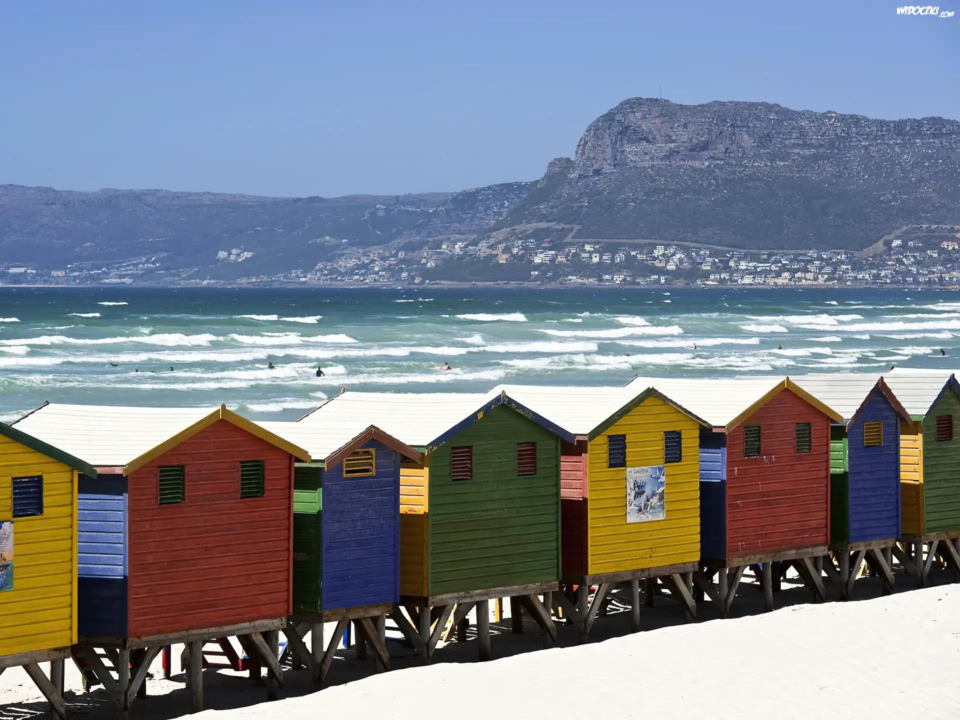 Domki, Plażowe, Plaża, Muizenberg
