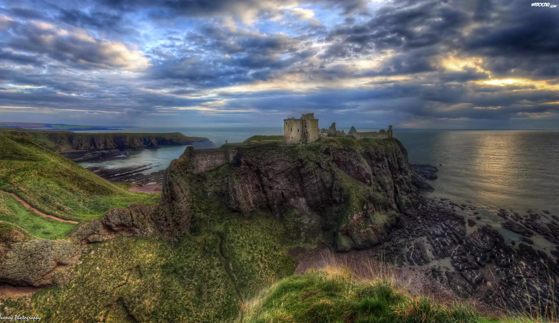 Zamek Dunnottar, Ruiny, Morze Północne, Szkocja, Skała