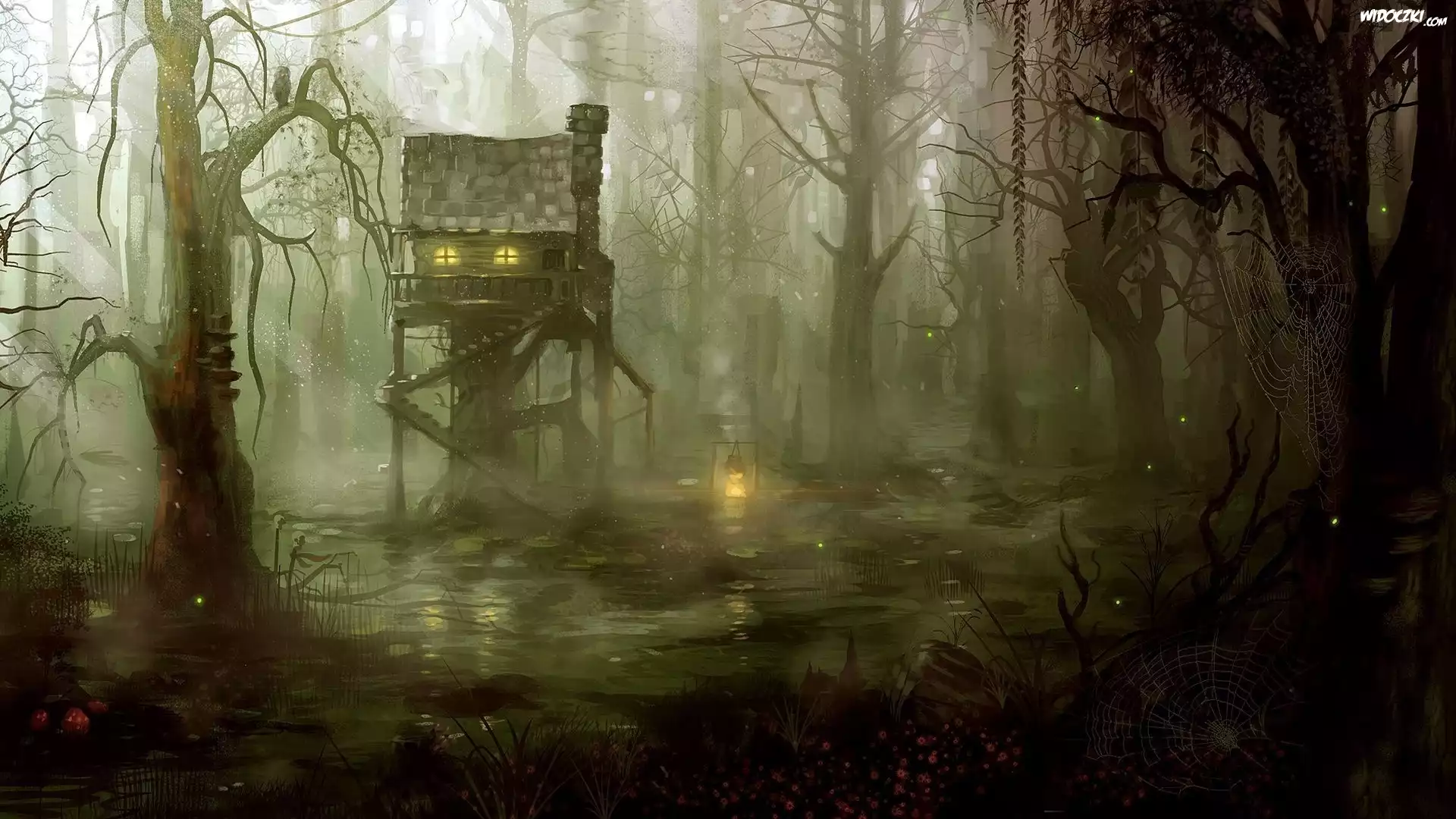 Fantasy, Las, Mgła, Domek