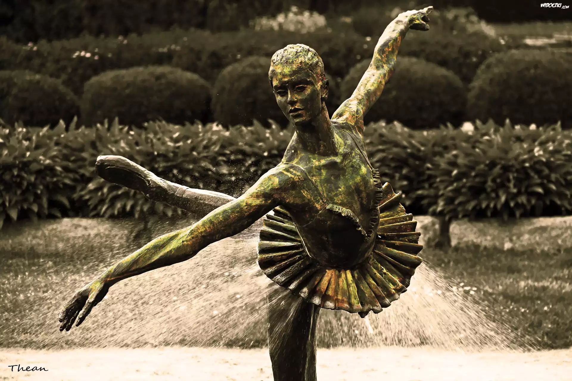 Fontanna, Baletnica, Ogród Botaniczny, Poznań