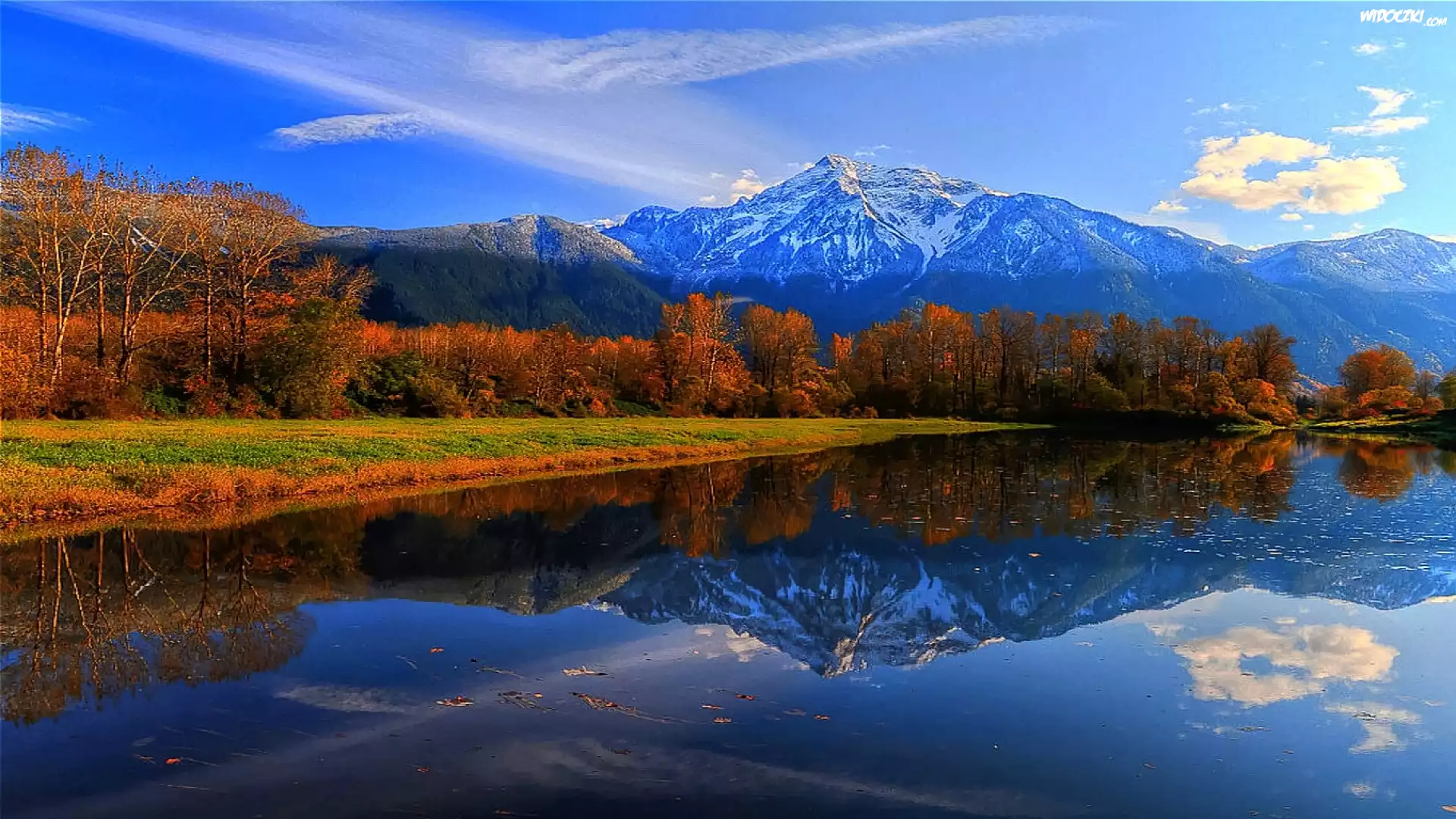 Góry, Las, Jezioro, Odbicie