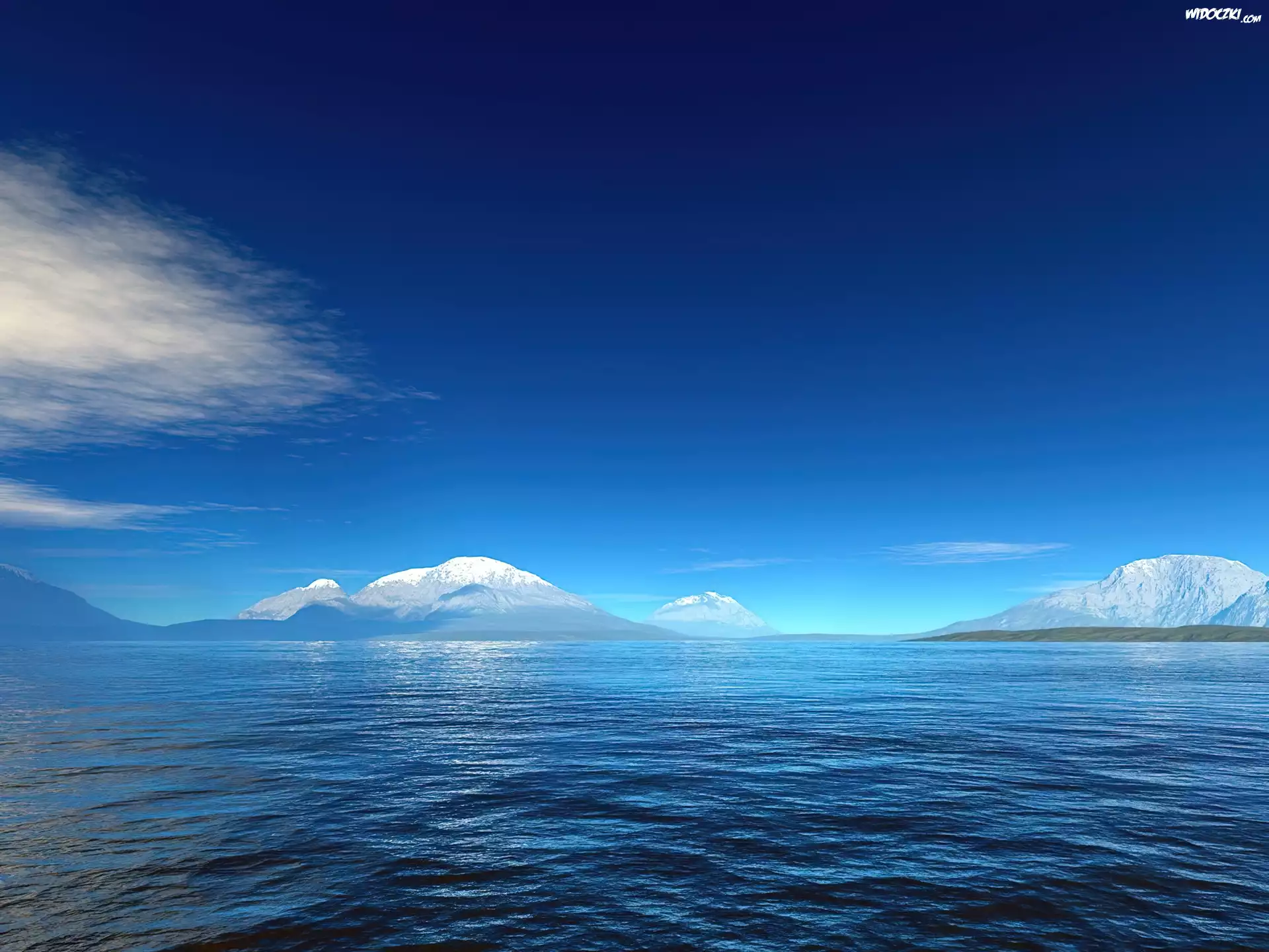 Ocean, Góry, Niebo