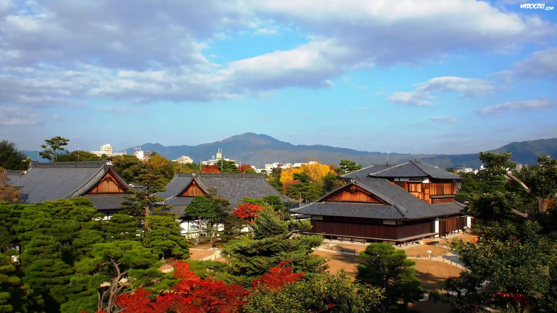 Góry, Domy, Ogrody, Japonia