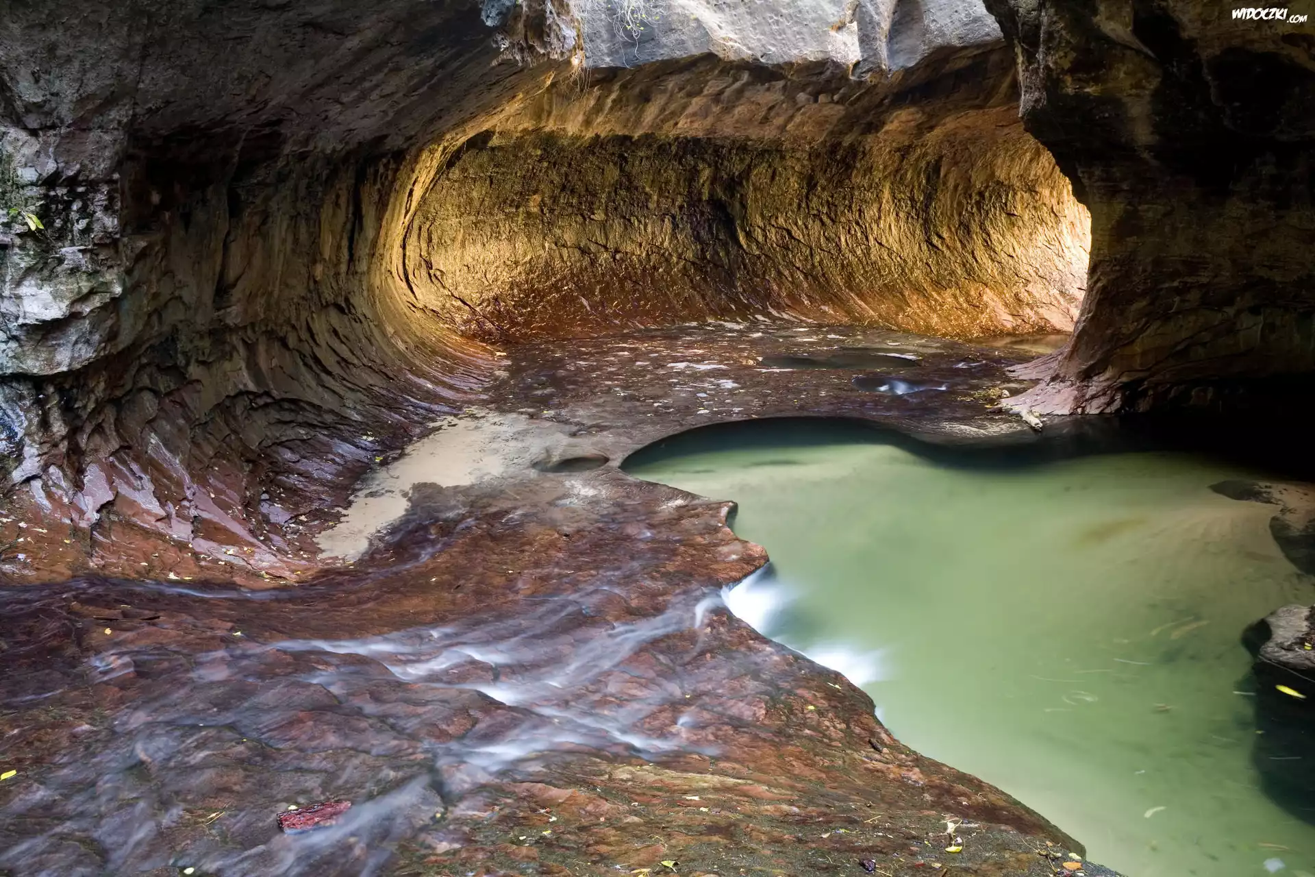 Grota, Tunel, Skalny, Jeziorko
