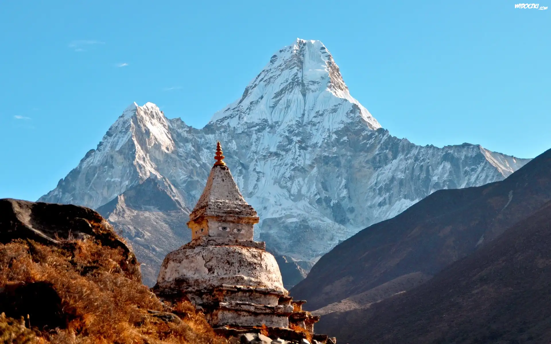 Himalaje, Góry, Szczyt, Ama Dablam, Świątynia