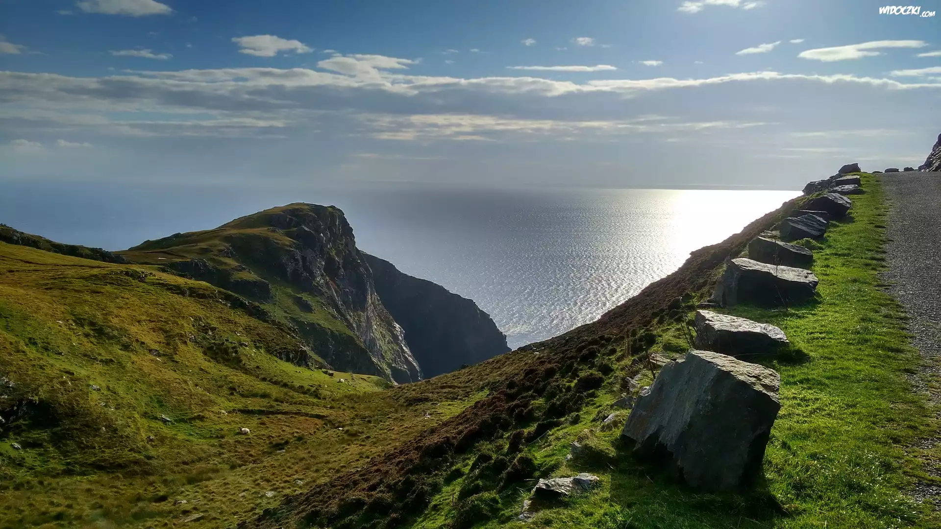 Morze, Szlak, Droga, Wild Atlantic Way, Skały, Kamienie, Donegal, Irlandia