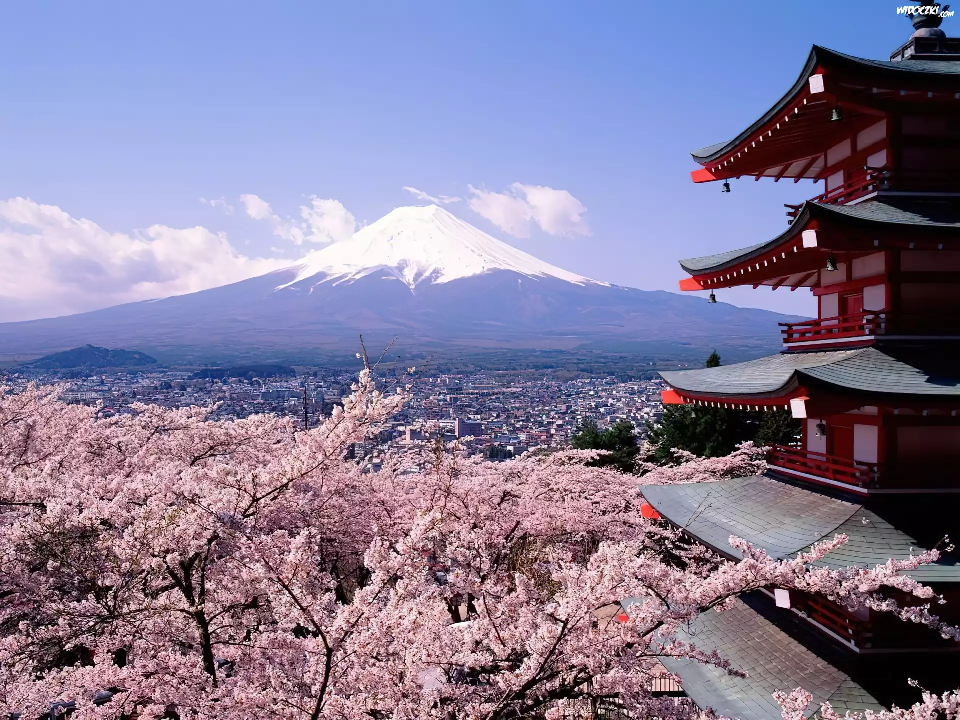 Japonia, Budowla, Góra, Fuji-San