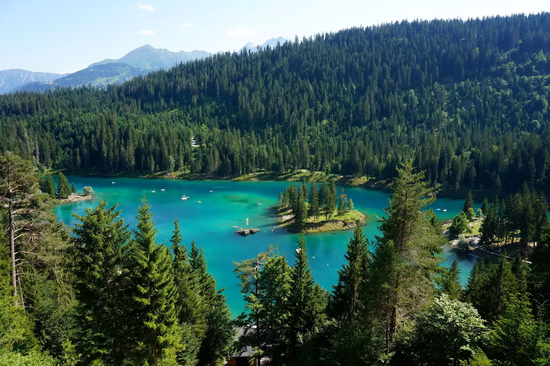 Jezioro, Las, Góry, Łodzie