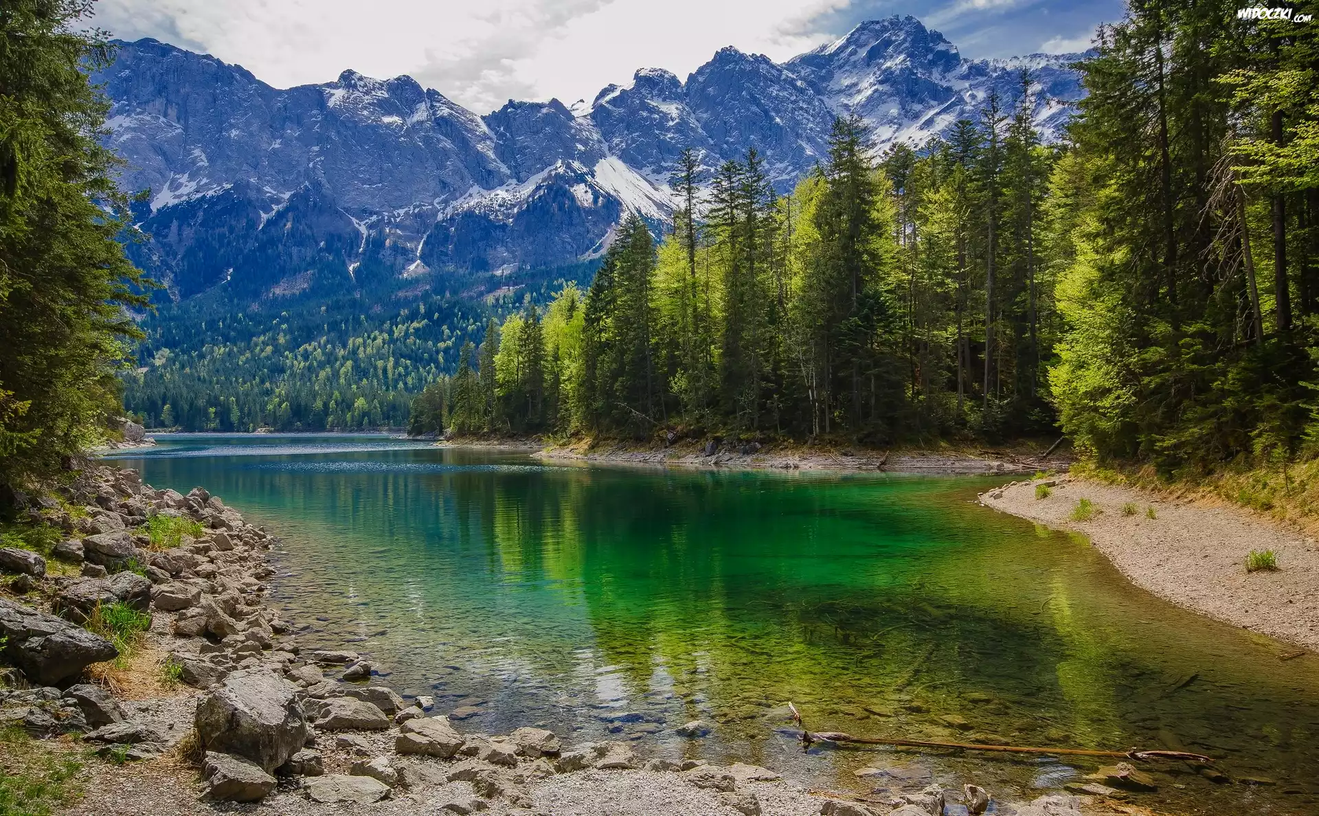 Jezioro, Kamienie, Lasy, Góry
