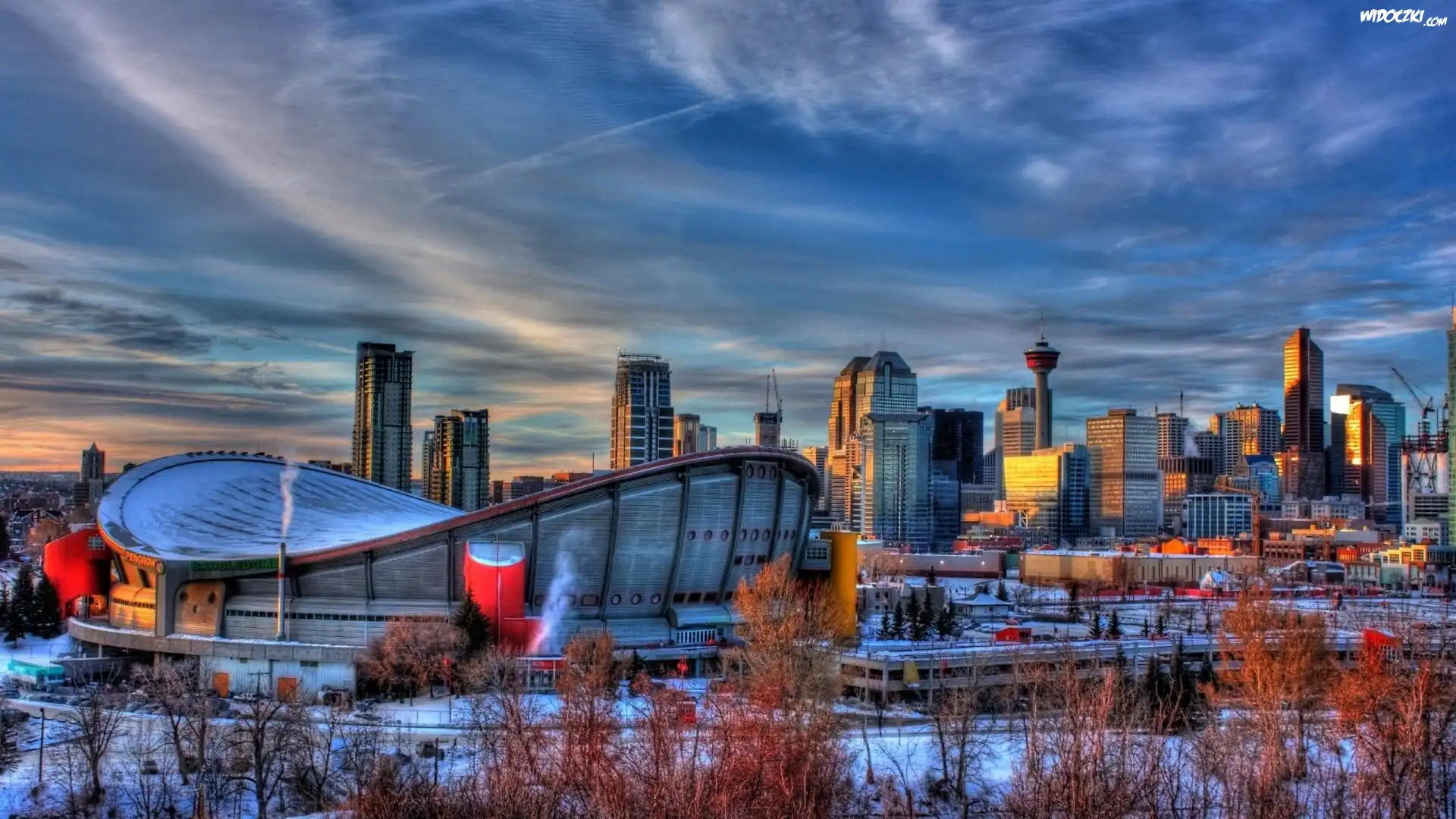 Kanada, Calgary, Miasto, Zima