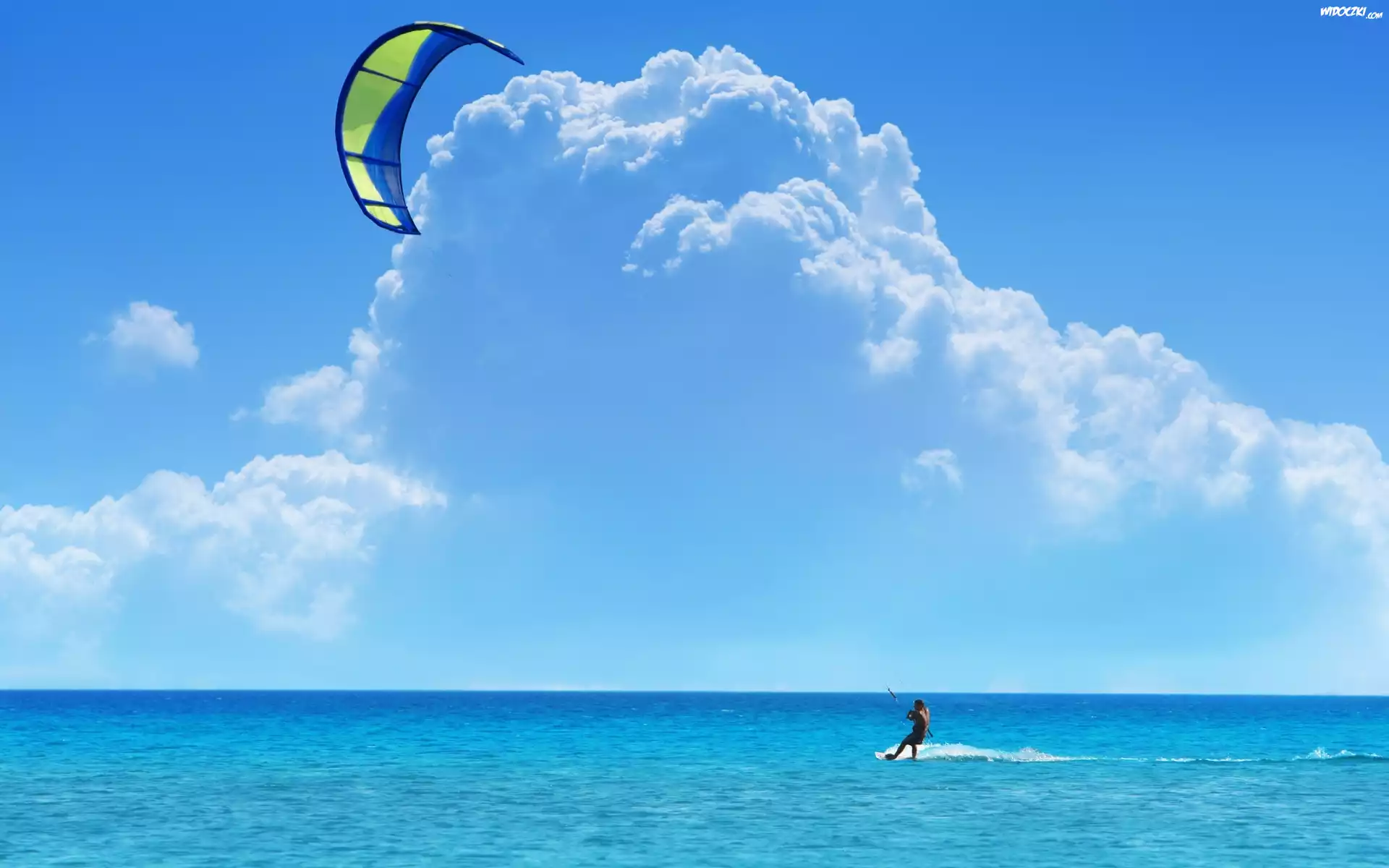 Morze, Kitesurfing, Latawiec