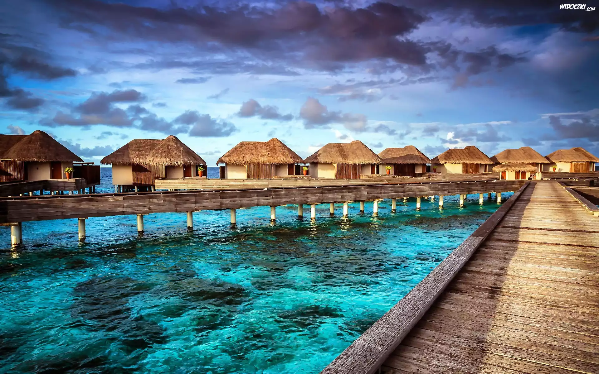 Kompleks, Hotelowy, Hotel, Domki, Molo, Morze