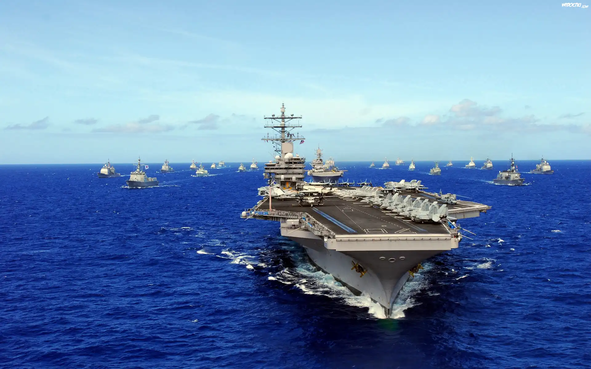 Lotniskowiec, USS Ronald Reagan, Morze, Statki