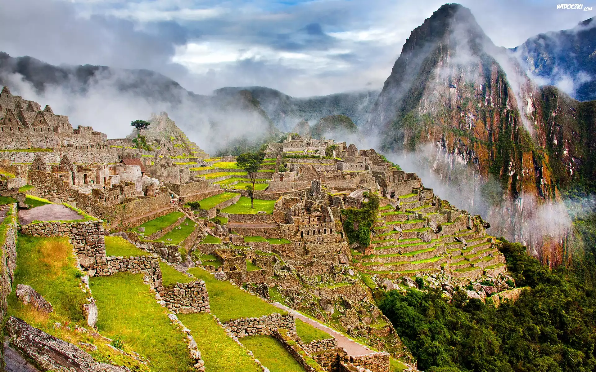 Machu Picchu, Góry, Mgła, Peru