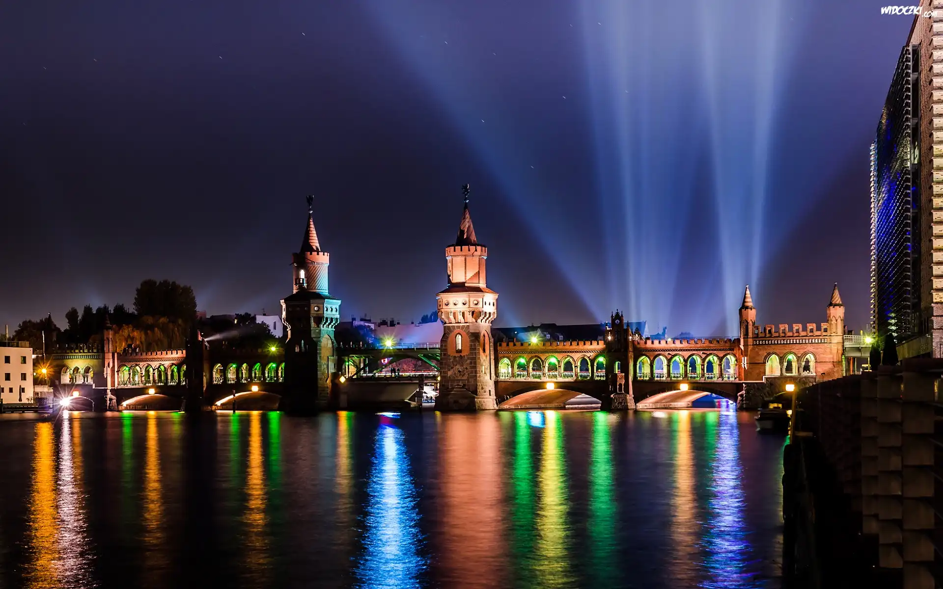 Miasto, Nad, WodÄ…, Iluminacje