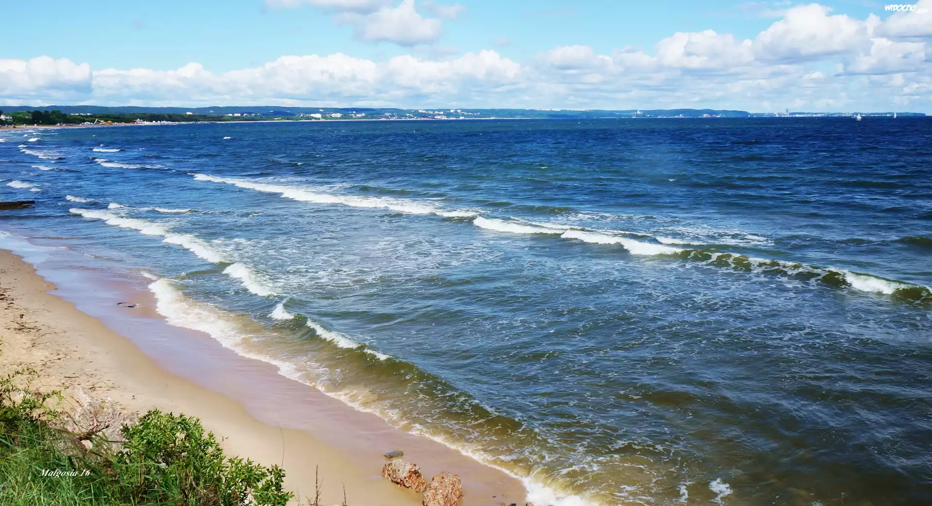 Morze, Bałtyk, Woda, Fale, Plaża