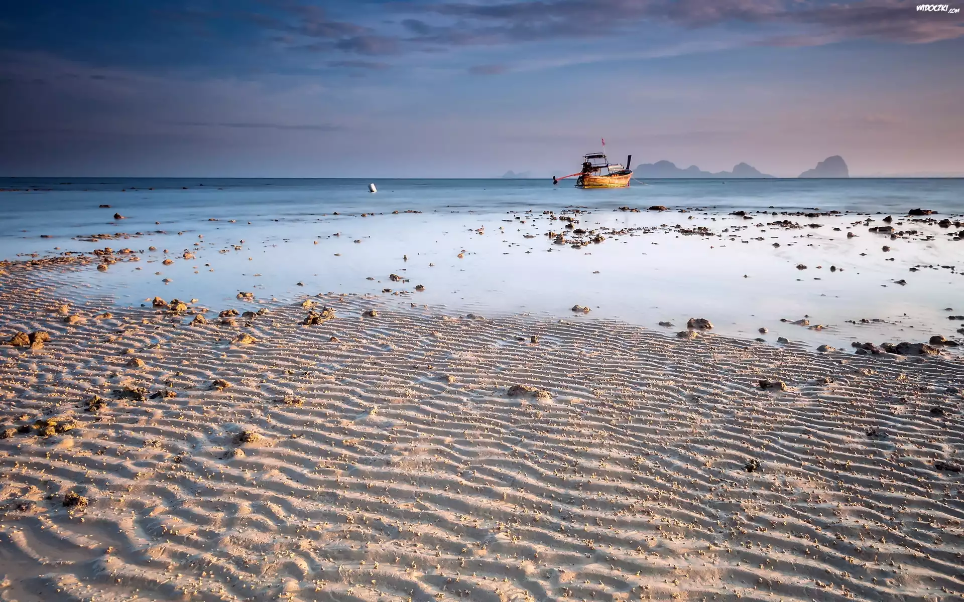 Plaża, Morze, Kuter