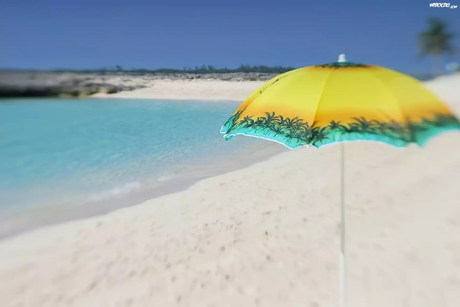 Plaża, Morze, Parasolka, Wakacje