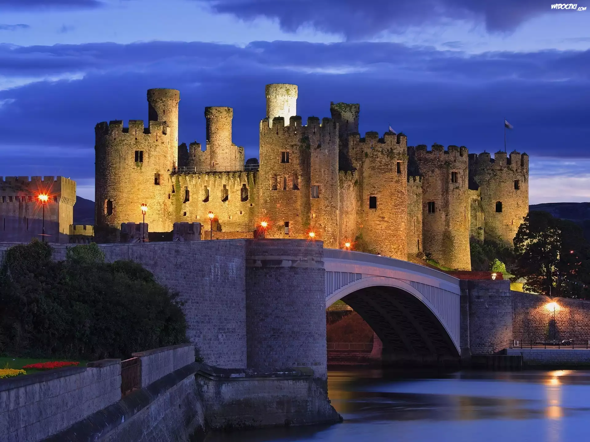 Zamek Conwy, Miasto Conwy, Walia, Most, Rzeka Conwy