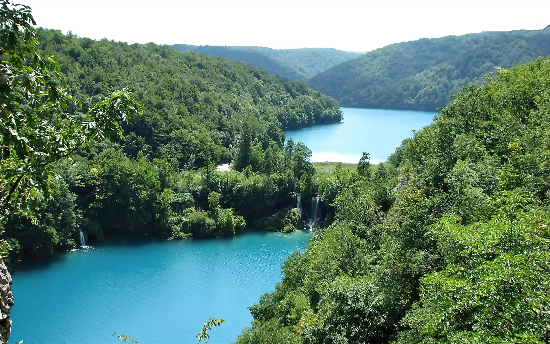 Chorwacja, Narodowy, Park, Plitvice, Wzgórza, Lasy, Jeziora