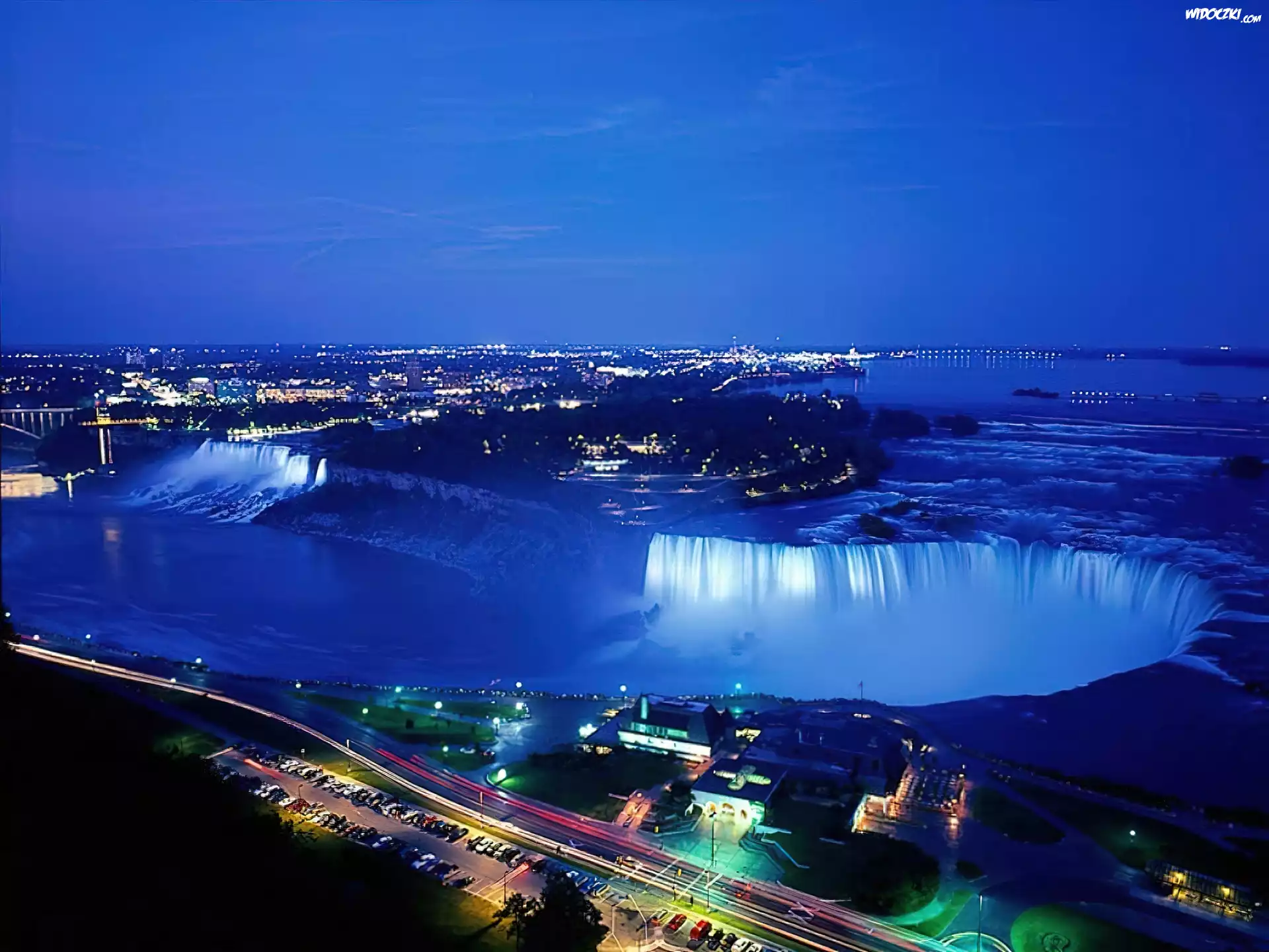 Wodospad, Niagara, Nocą