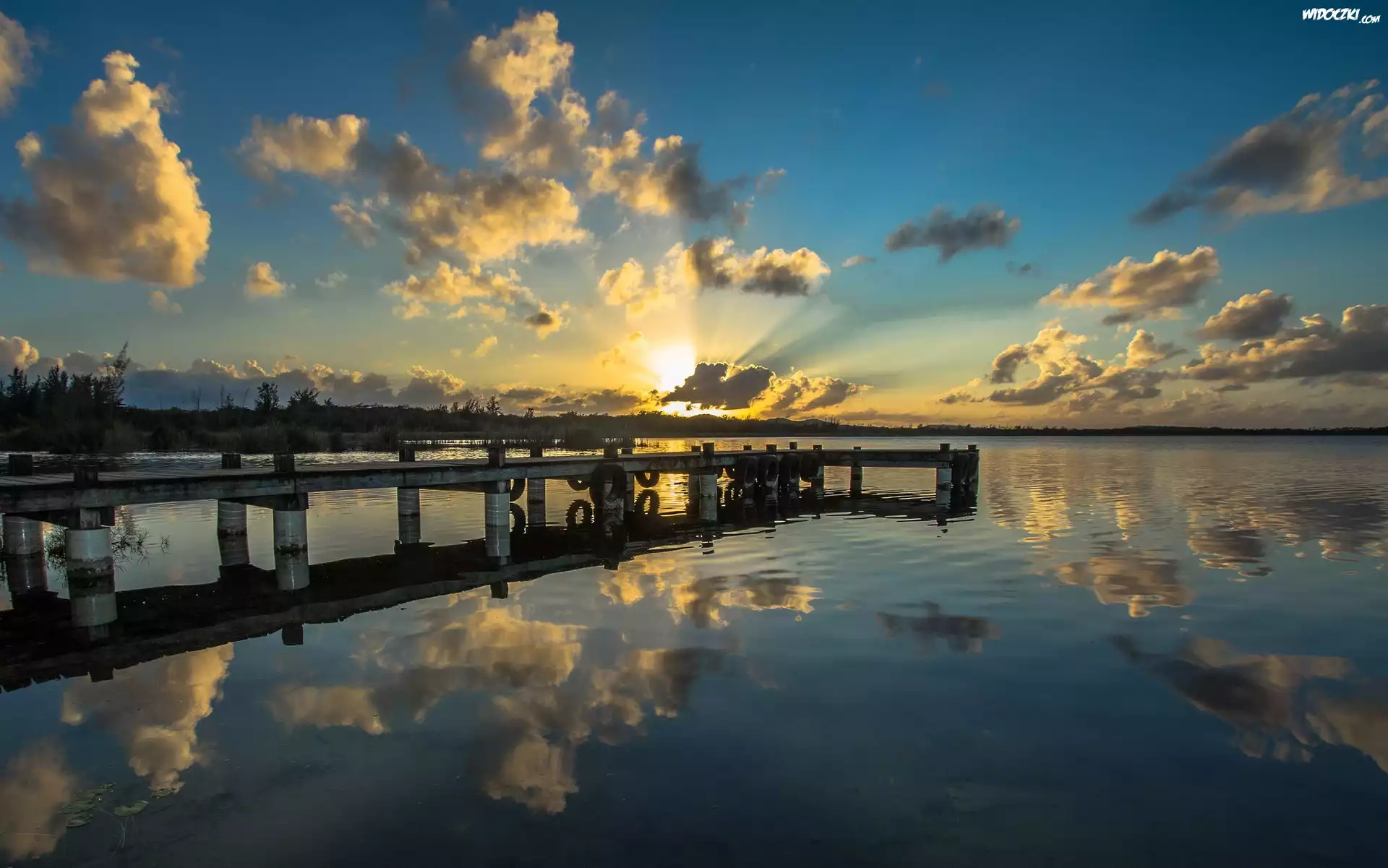 Morze, Niebo, Chmury, Laguna, Tortuguerro, Puerto, Rico, Molo