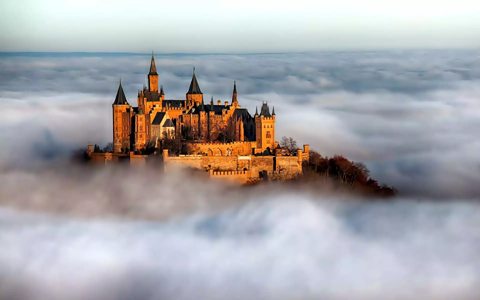 Zamek Badenia-Wirtembergia, Niemcy, Mgła Hohenzollern