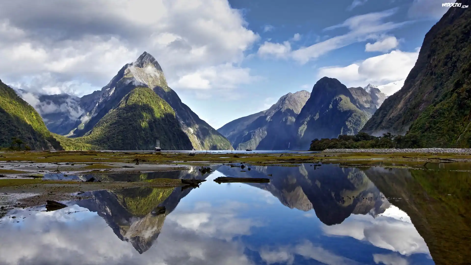 Nowozelandzki, Fiord, Zatoka Milforda, Góry
