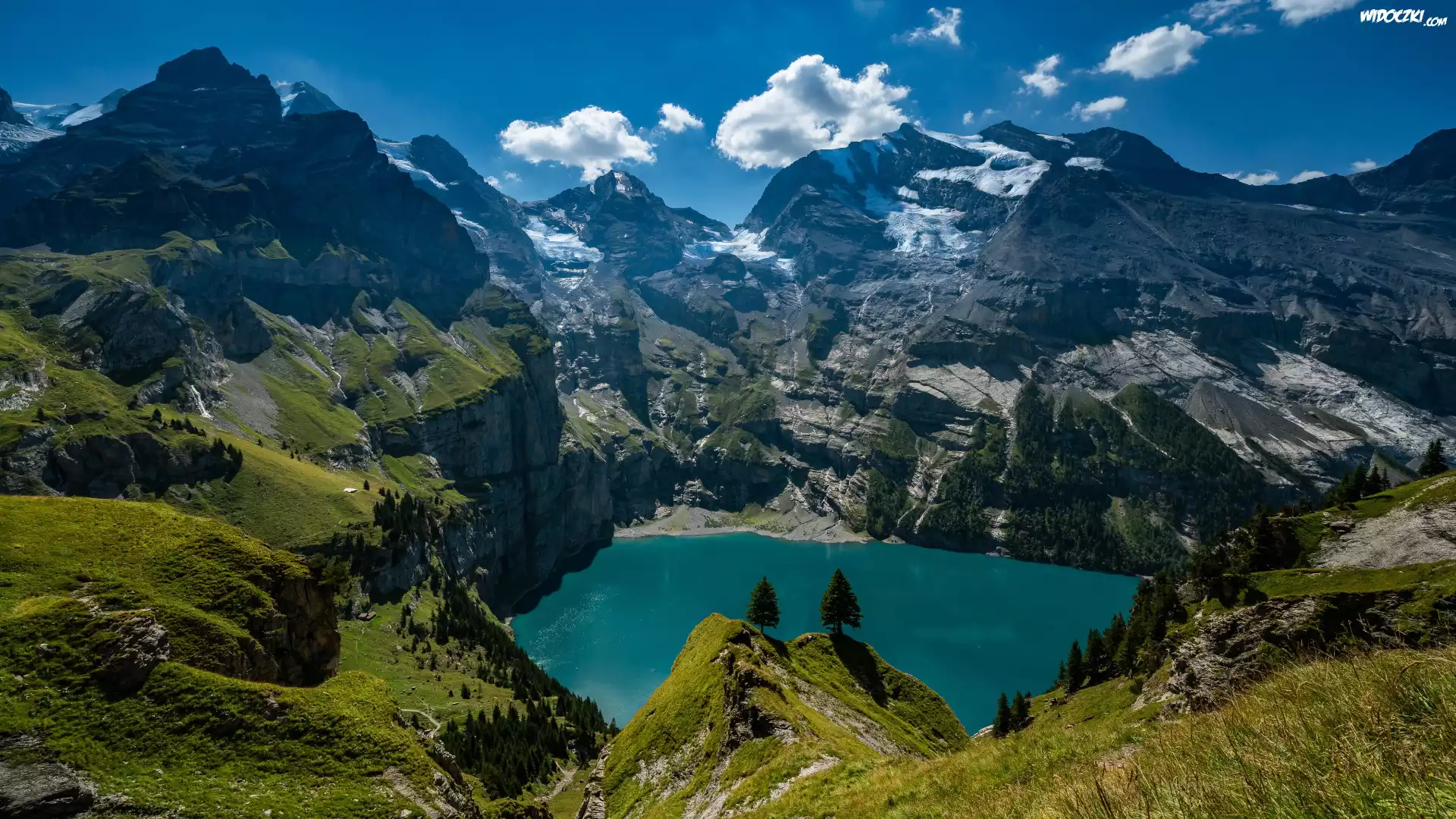 Szwajcaria, Góry, Alpy Berneńskie, Kanton Berno, Jezioro Oeschinen