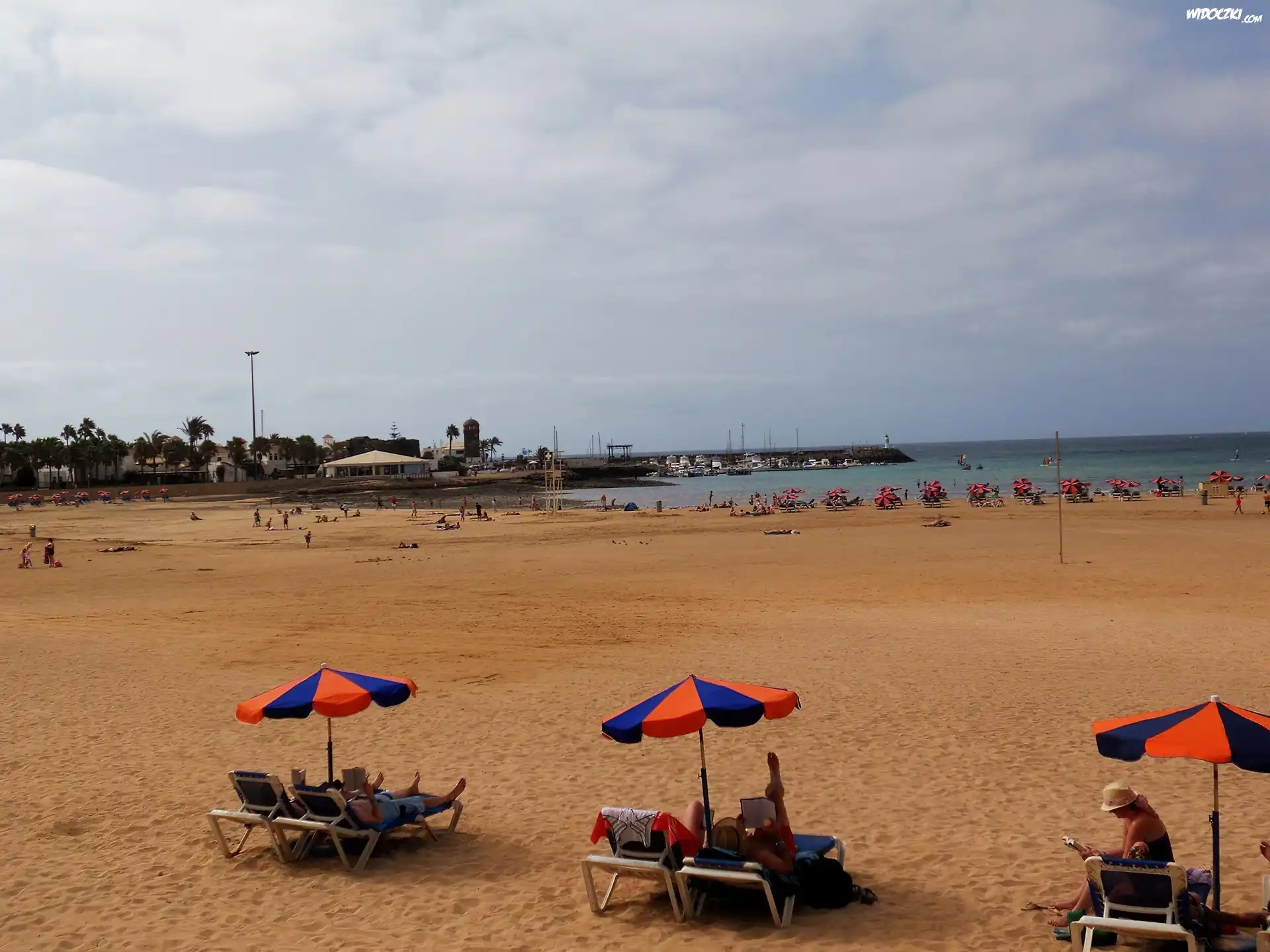 Plaża, Parasolki, Ocean