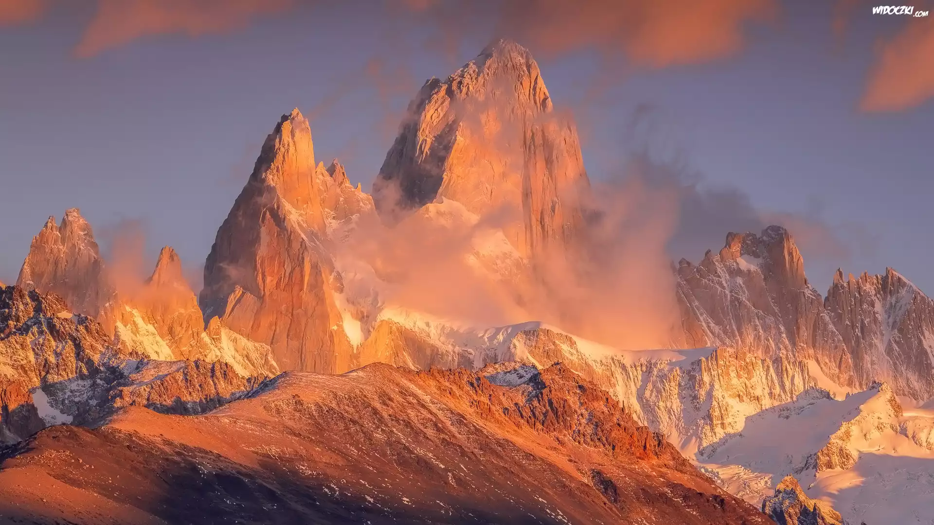 Park Narodowy Los Glaciares, Szczyt, Fitz Roy, Góry, Patagonia, Argentyna
