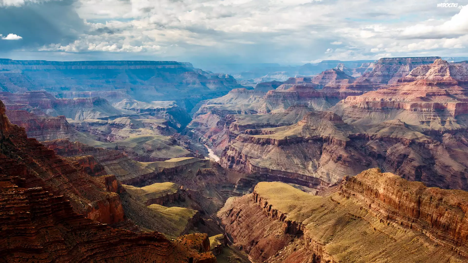 Park Narodowy Wielkiego Kanionu, Wielki Kanion Kolorado, Grand Canyon, Rzeka Kolorado, Góry, Arizona, Stany Zjednoczone