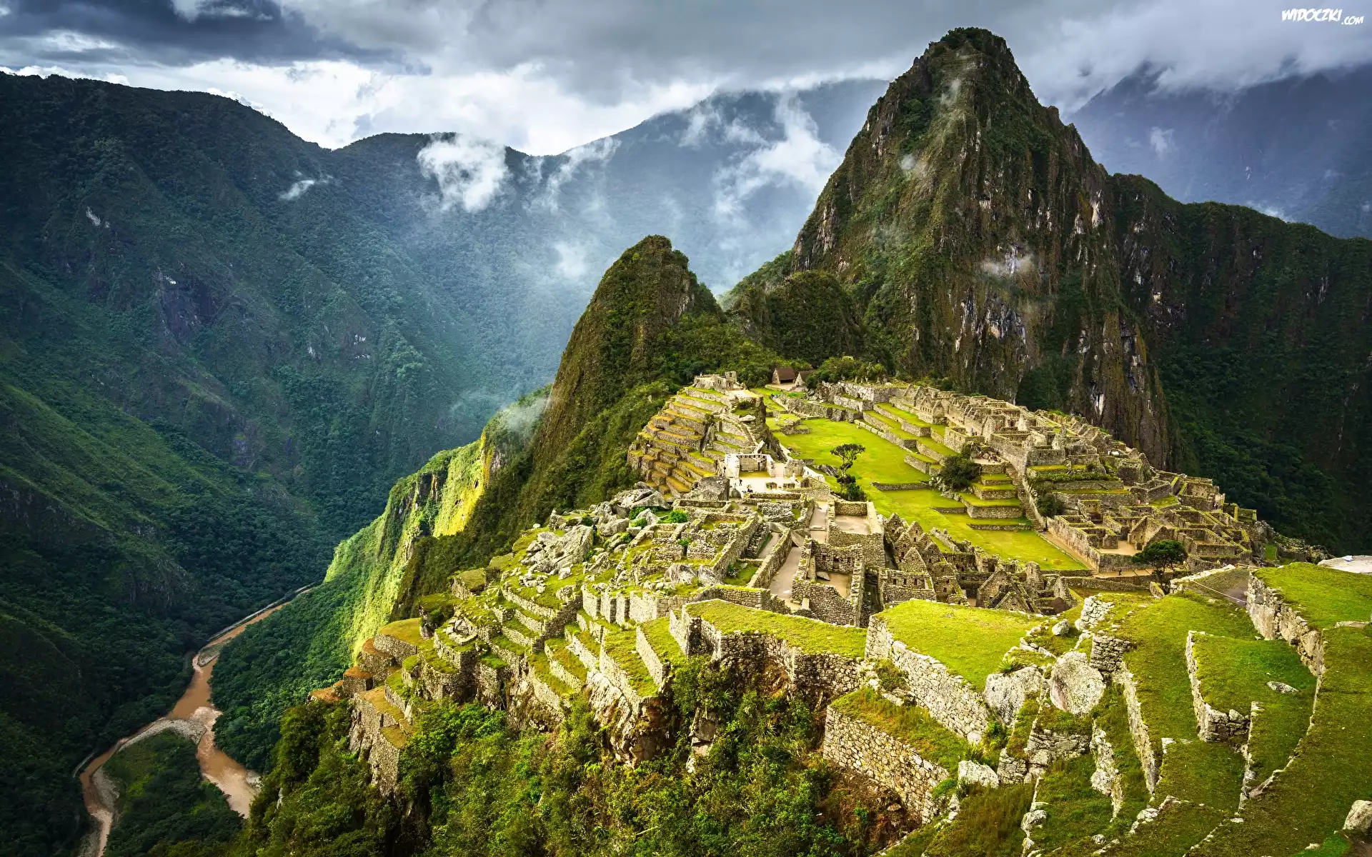 Góry, Ruiny, Machu Picchu, Andy Peruwiańskie, Szczyt Huayna Picchu, Peru
