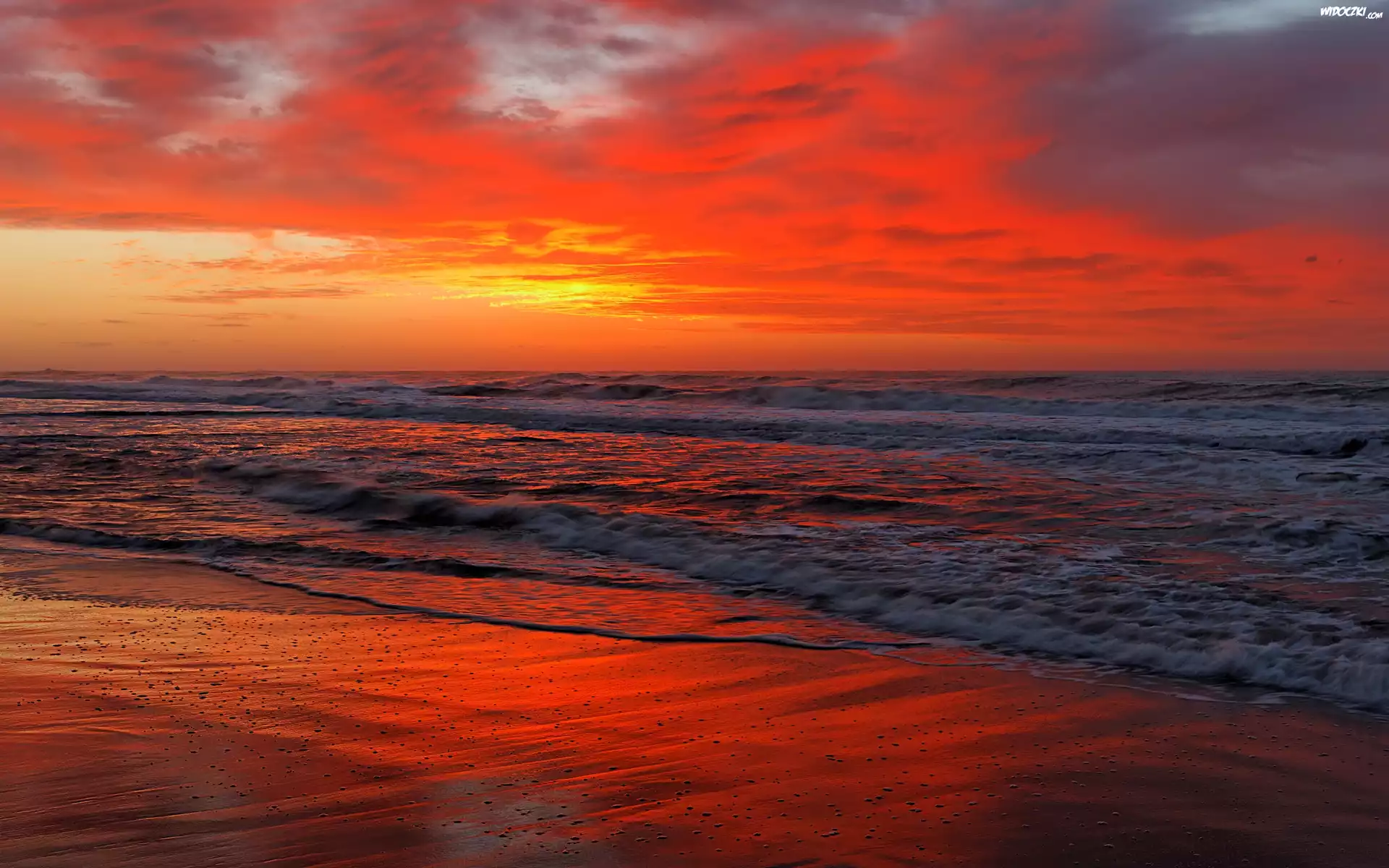 Morze, Plaża, Horyzont