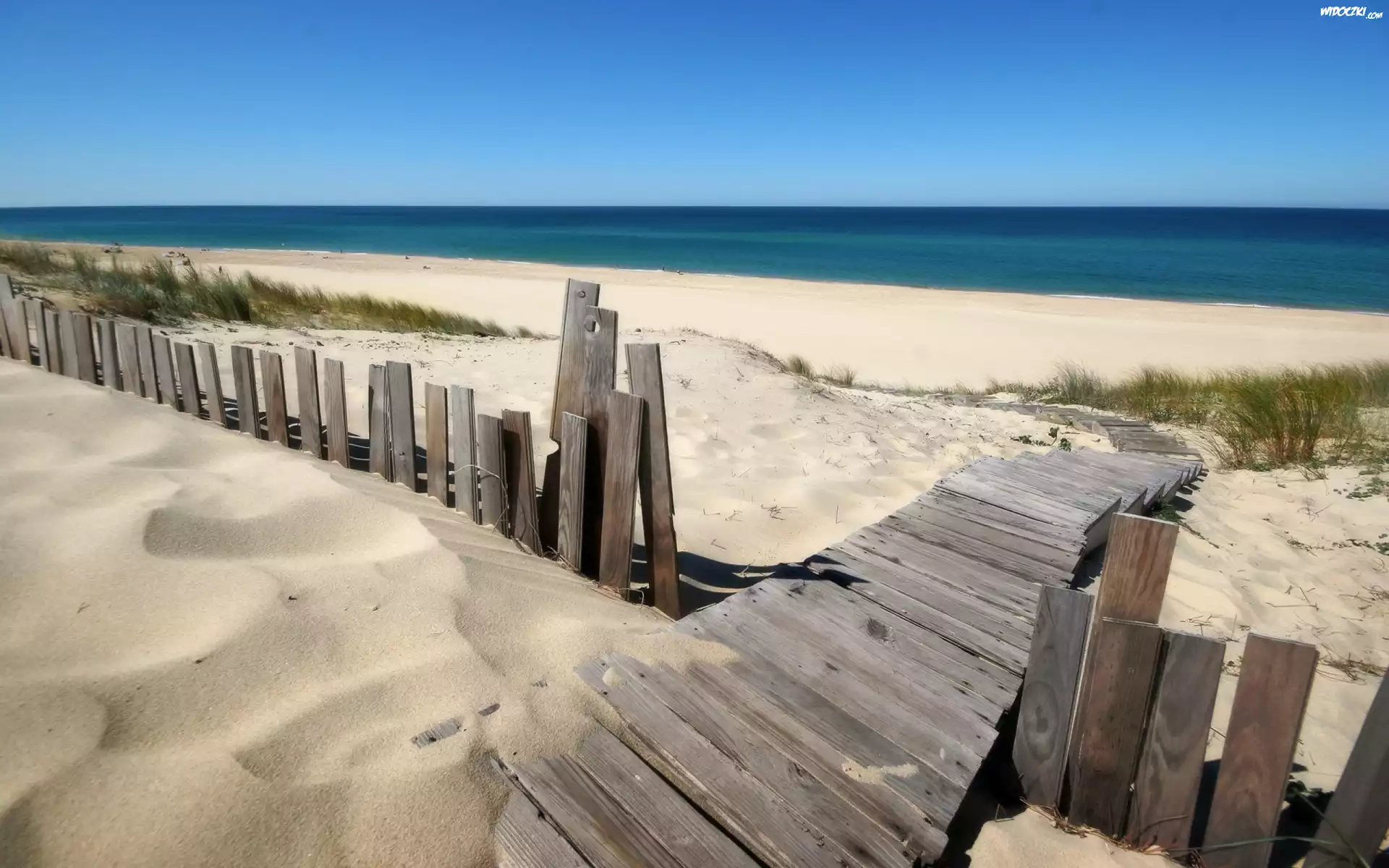 Morze, Plaża, Kładka