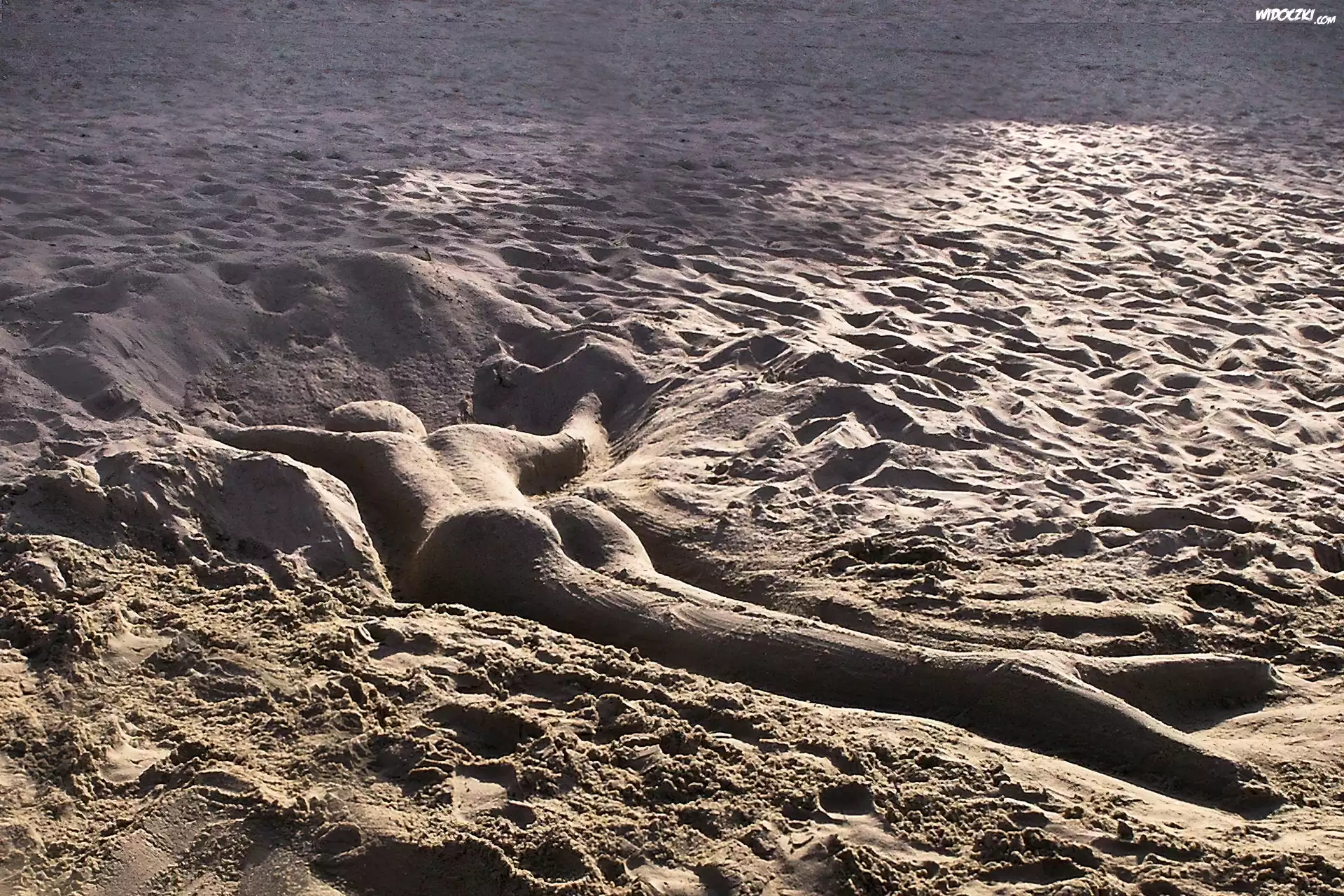 Plaża, Syrena, Z, Piasku
