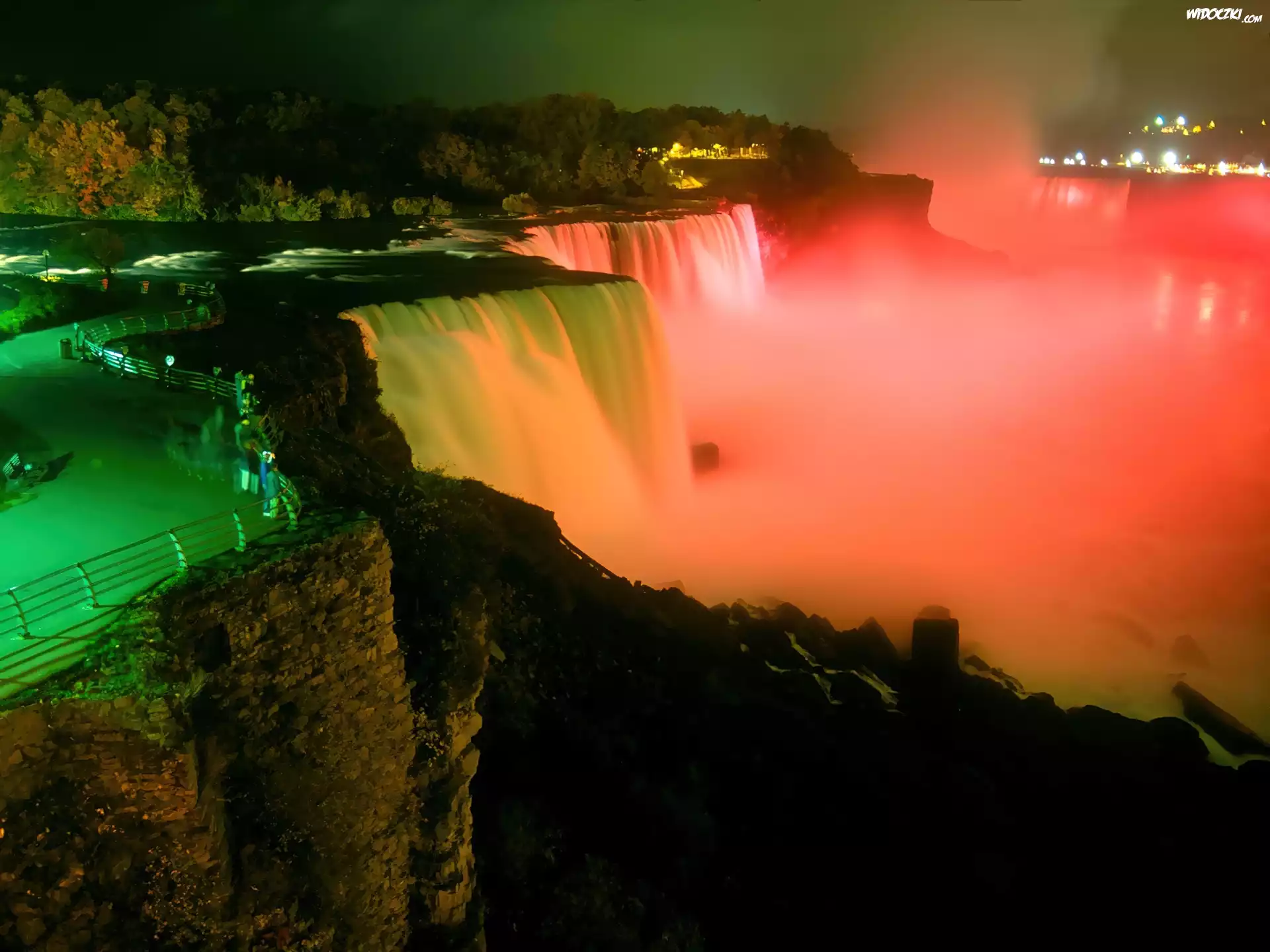 Podświetlony, Wodospad, Niagara, Kanada