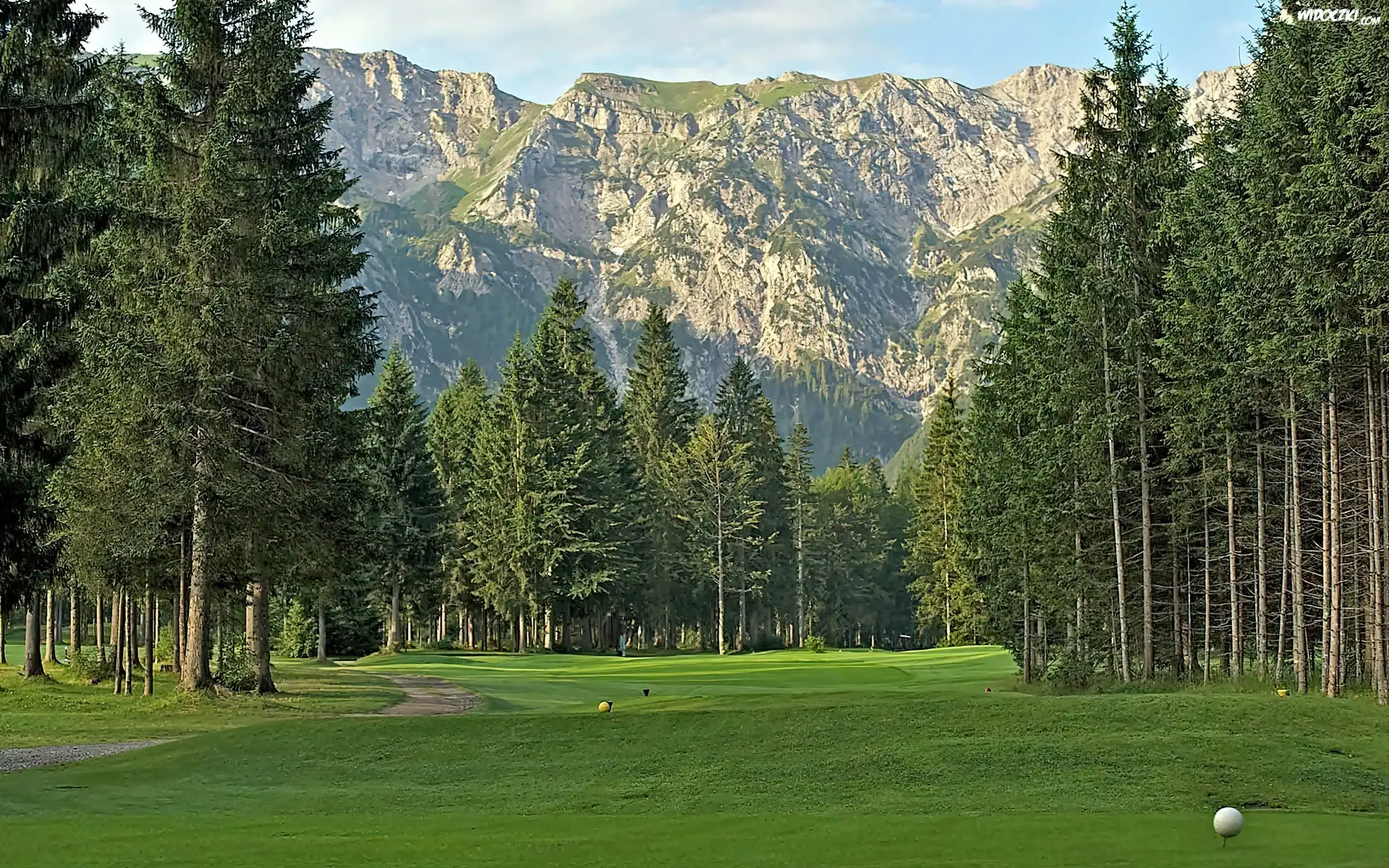 Góry, Pole, Golfowe, W Pertisau, Przebijające, Światło