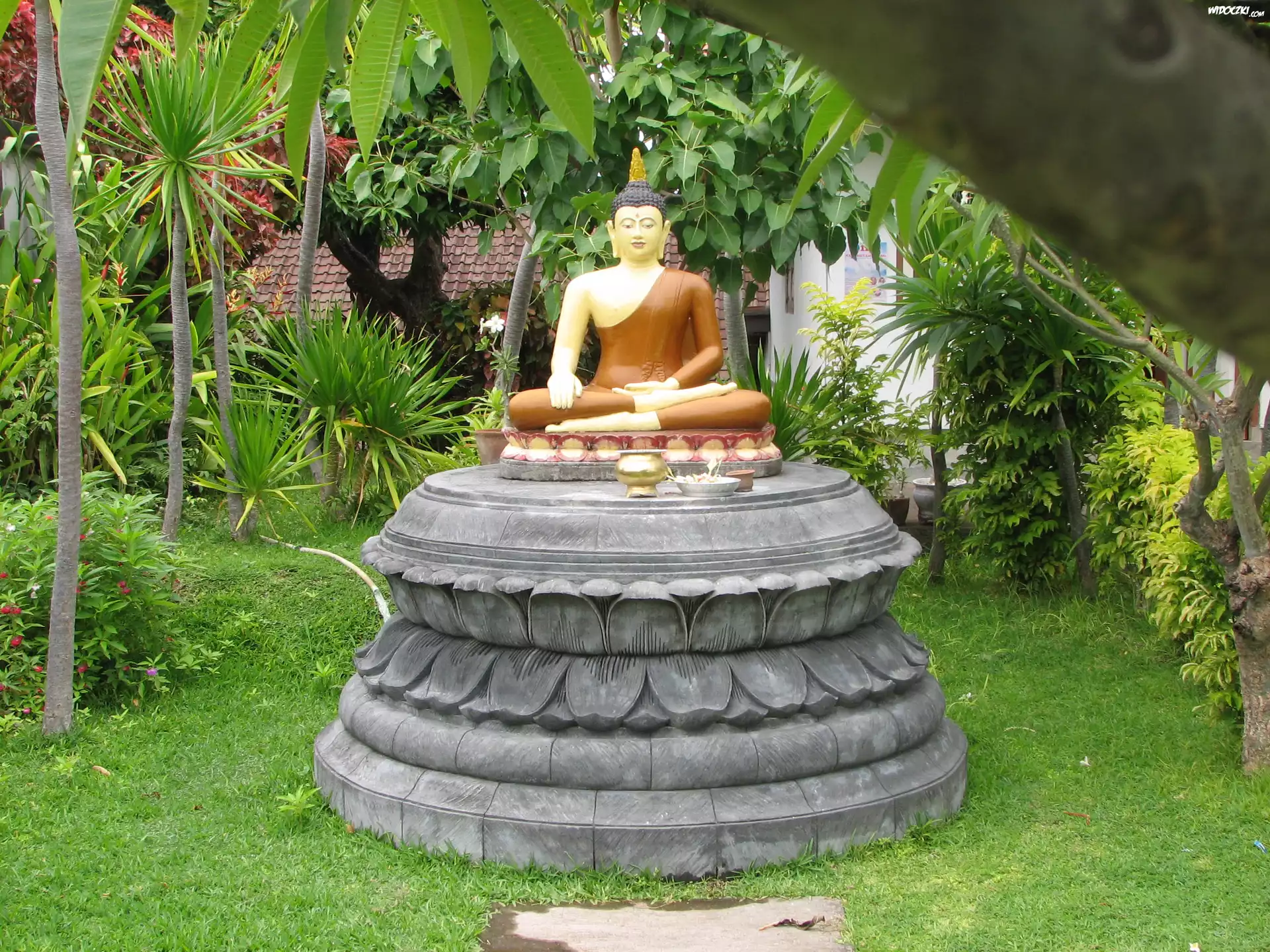 Posąg, Budda, Ogród, Bali