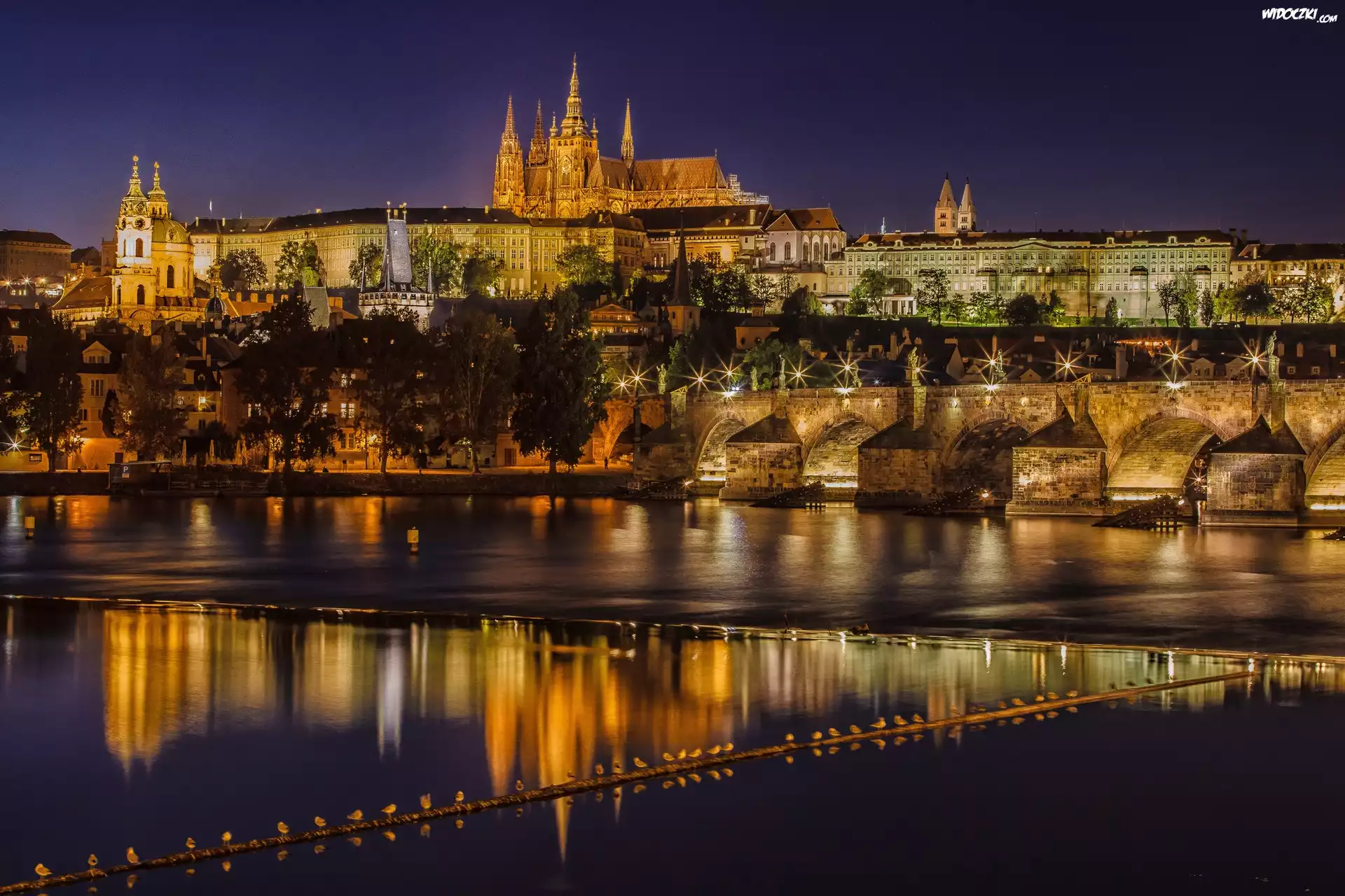 Praga, Czechy, Rzeka, Most Karola