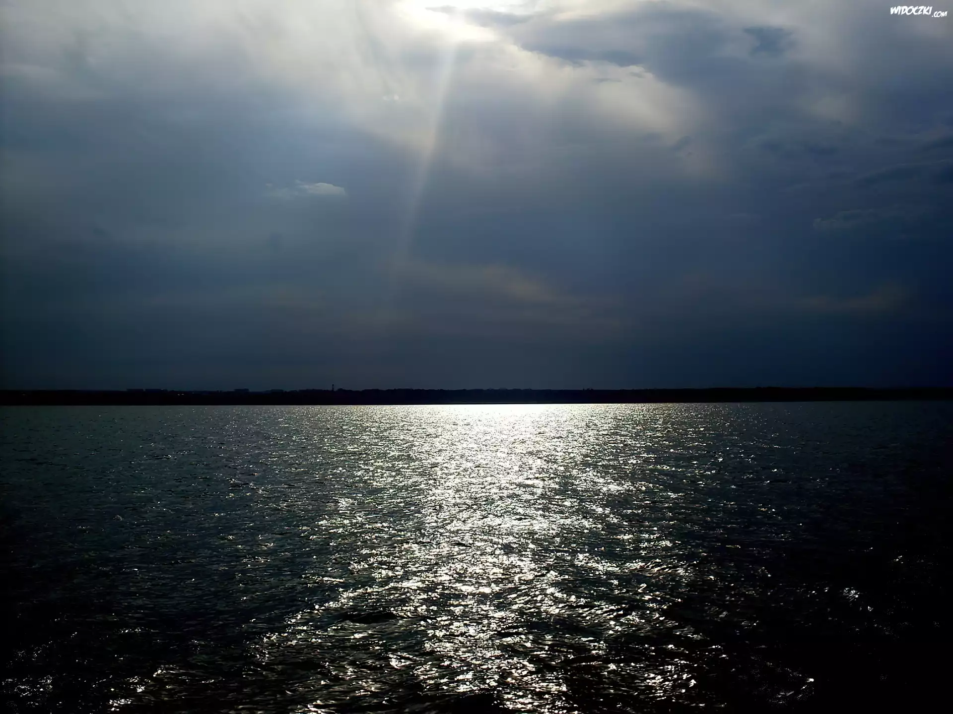 Jezioro, Promienie, Słońca