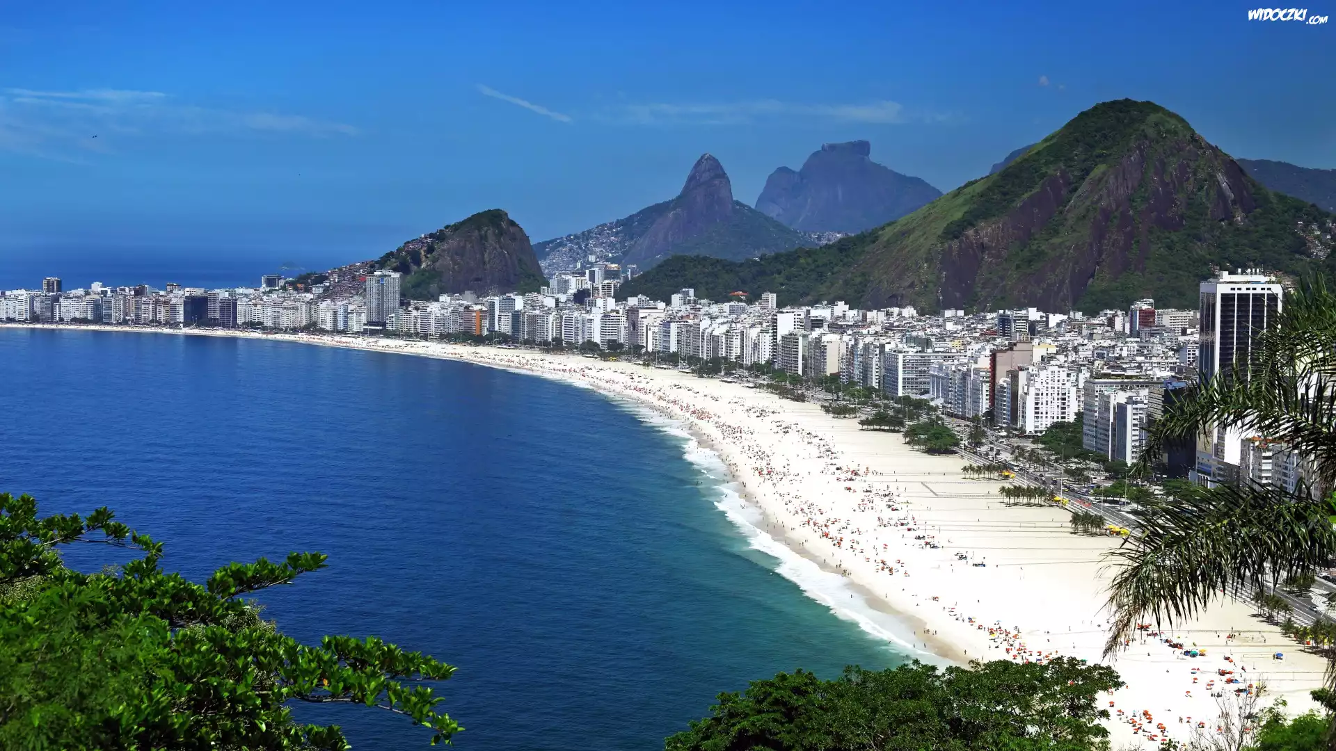 Brazylia, Rio de Janerio, Morze, Plaża, Z lotu ptaka