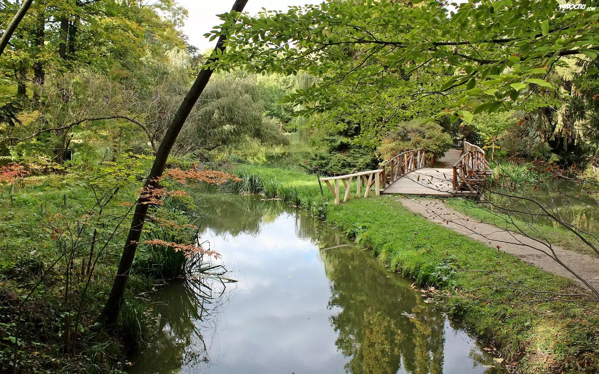 Park, Rzeczka, Mostek